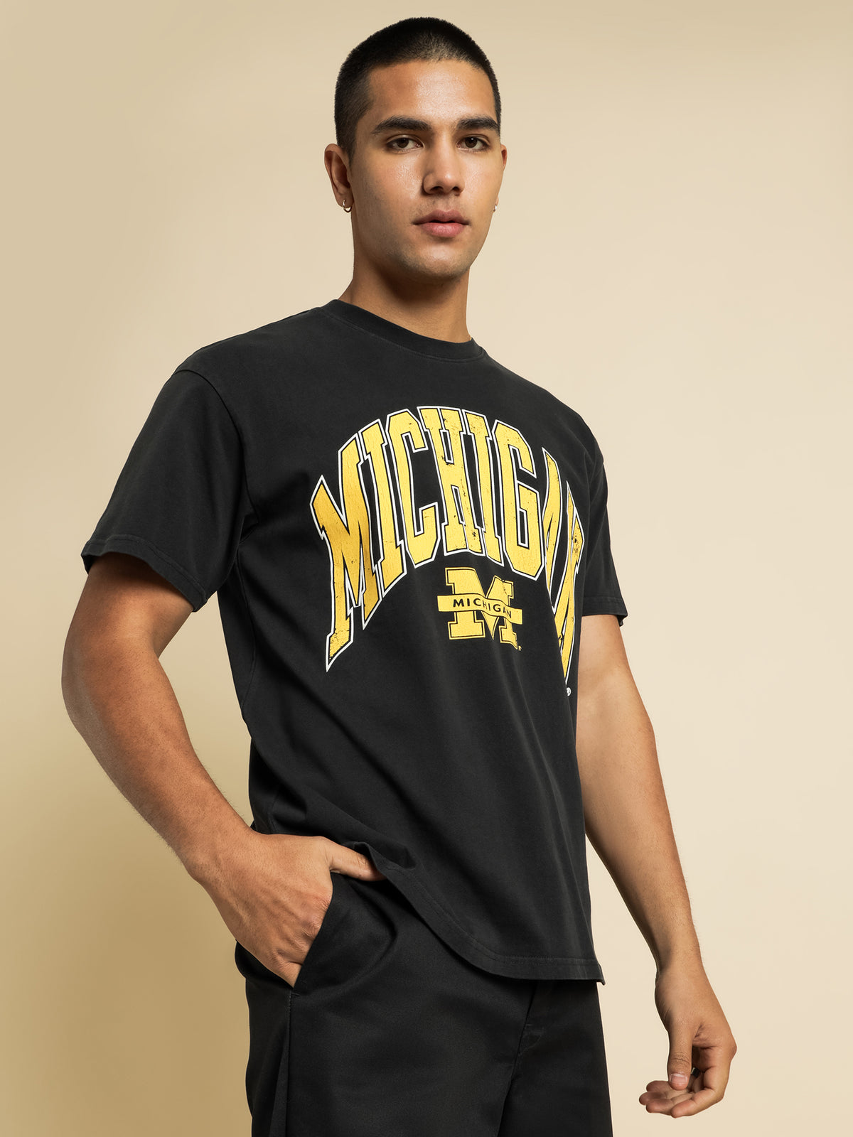 University of Michigan T-Shirt in Vintage Black