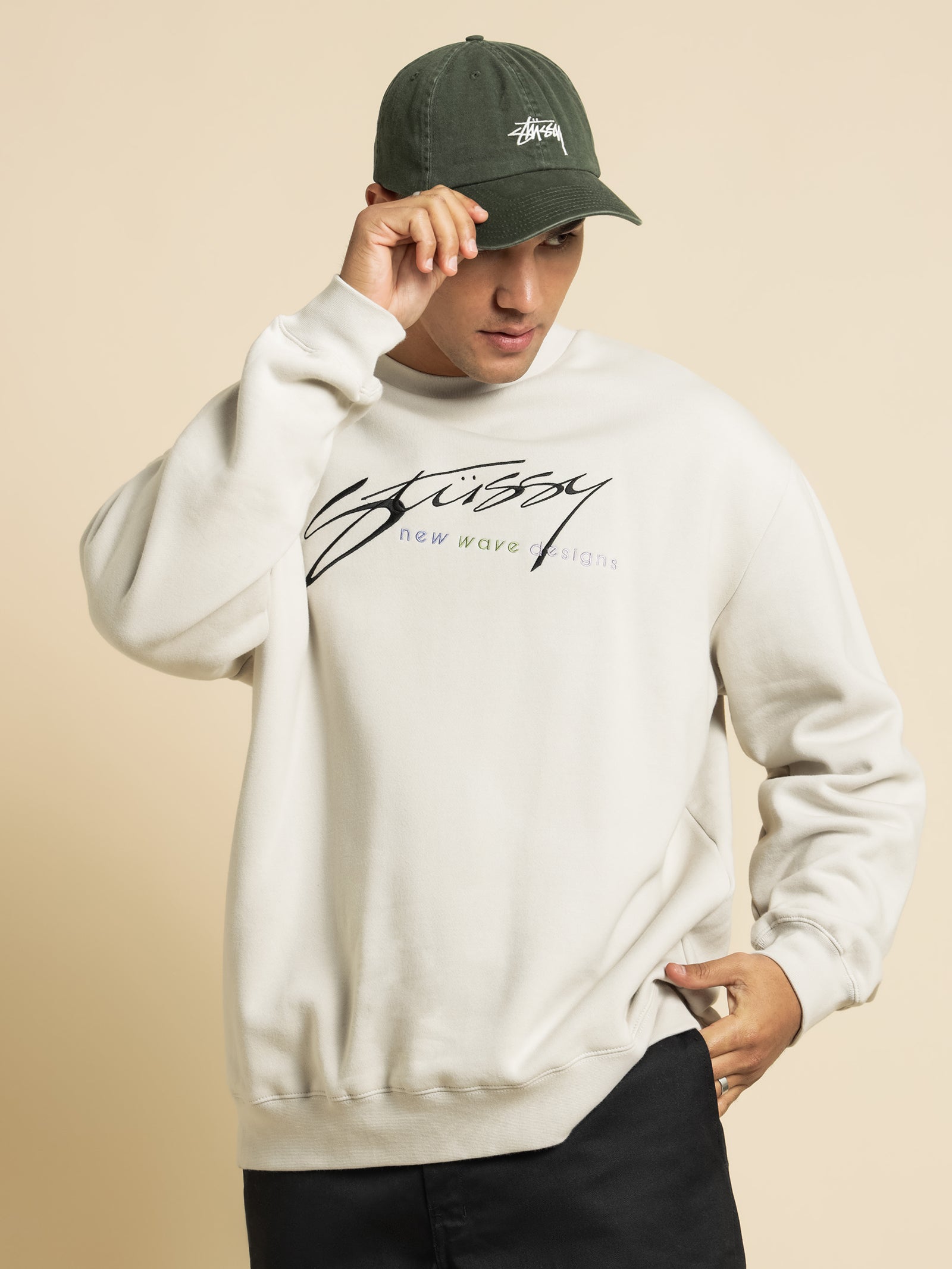 Stussy New Wave Crew Sweat