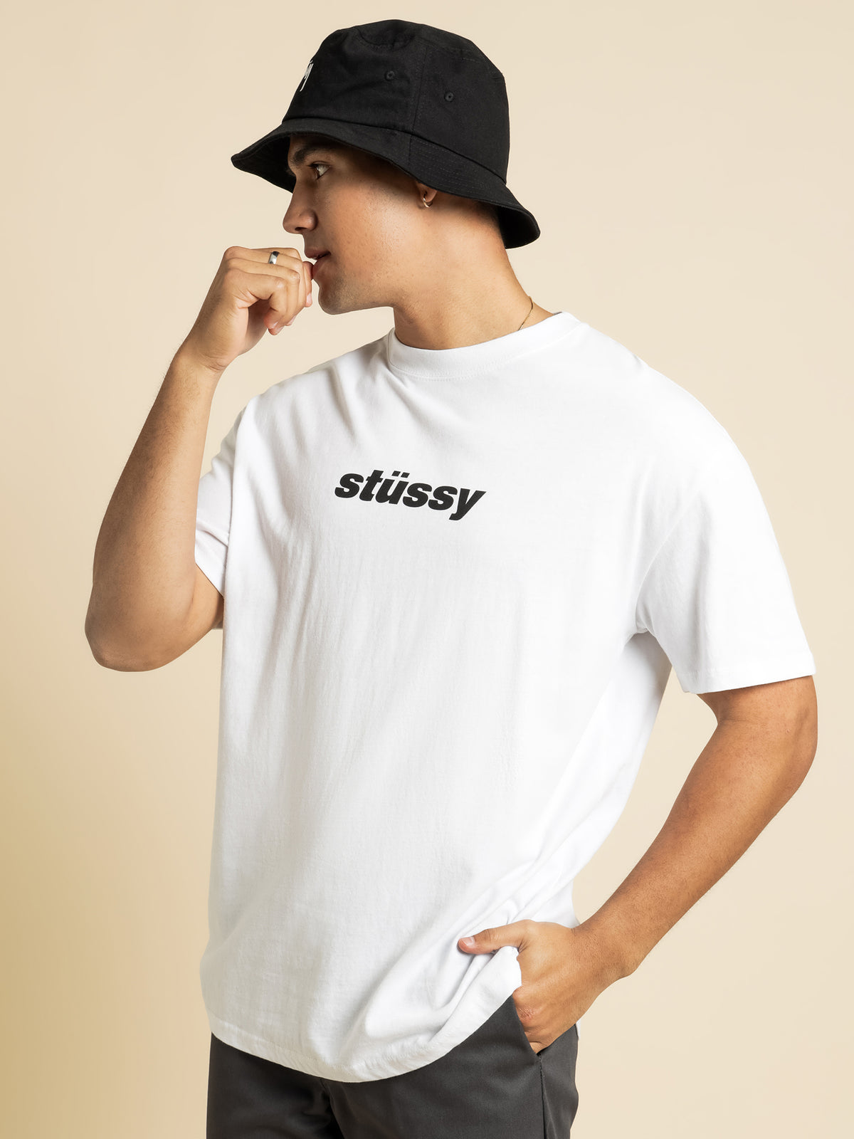 Italic Collages T-Shirt in White