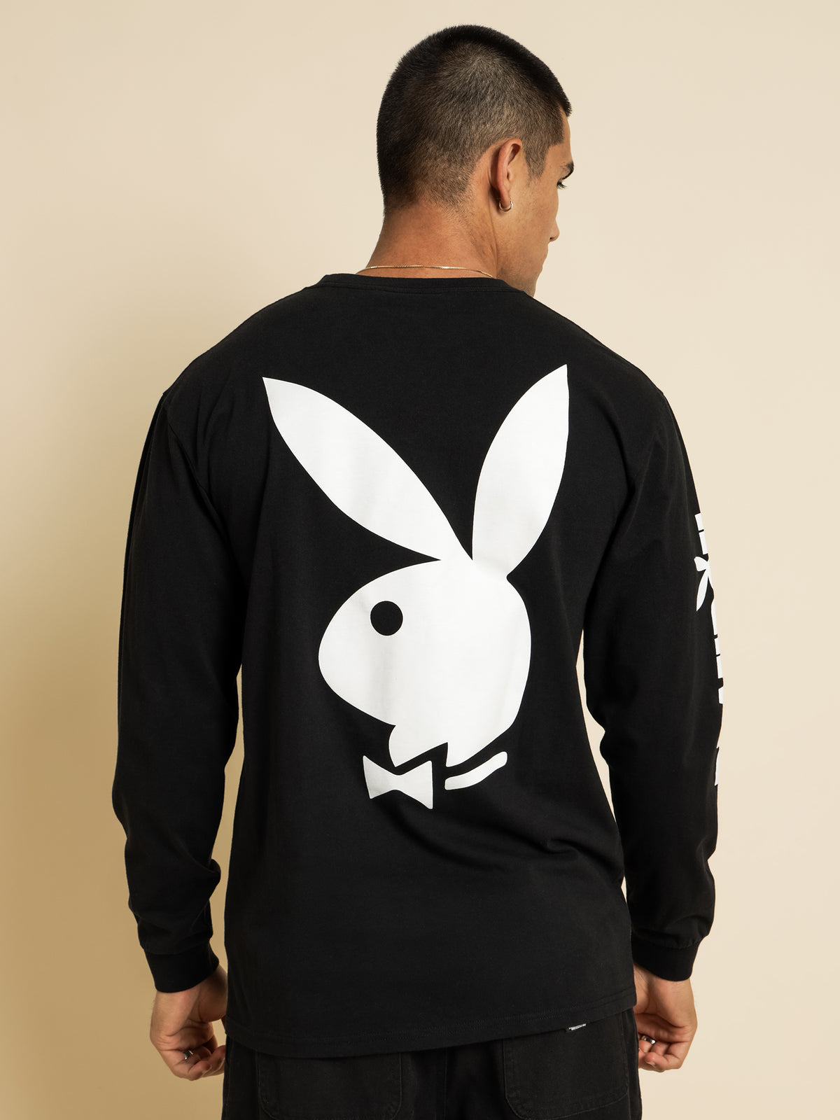 Big Bunny Stack Long Sleeve T-Shirt in Black