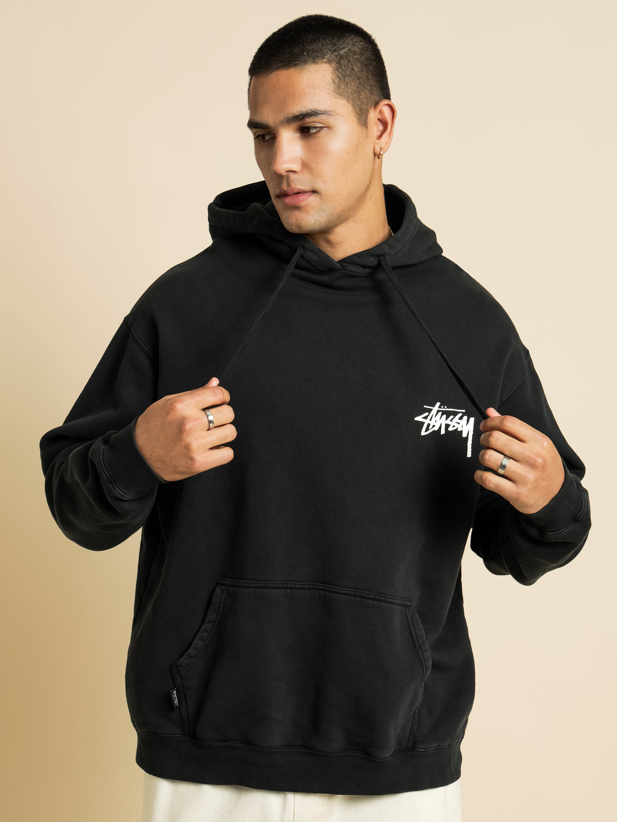 Stussy Spade 50/50 Hoodie | Black