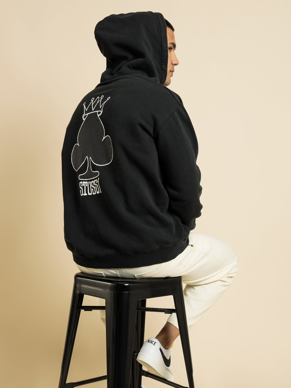 Stussy Spade 50/50 Hoodie | Black