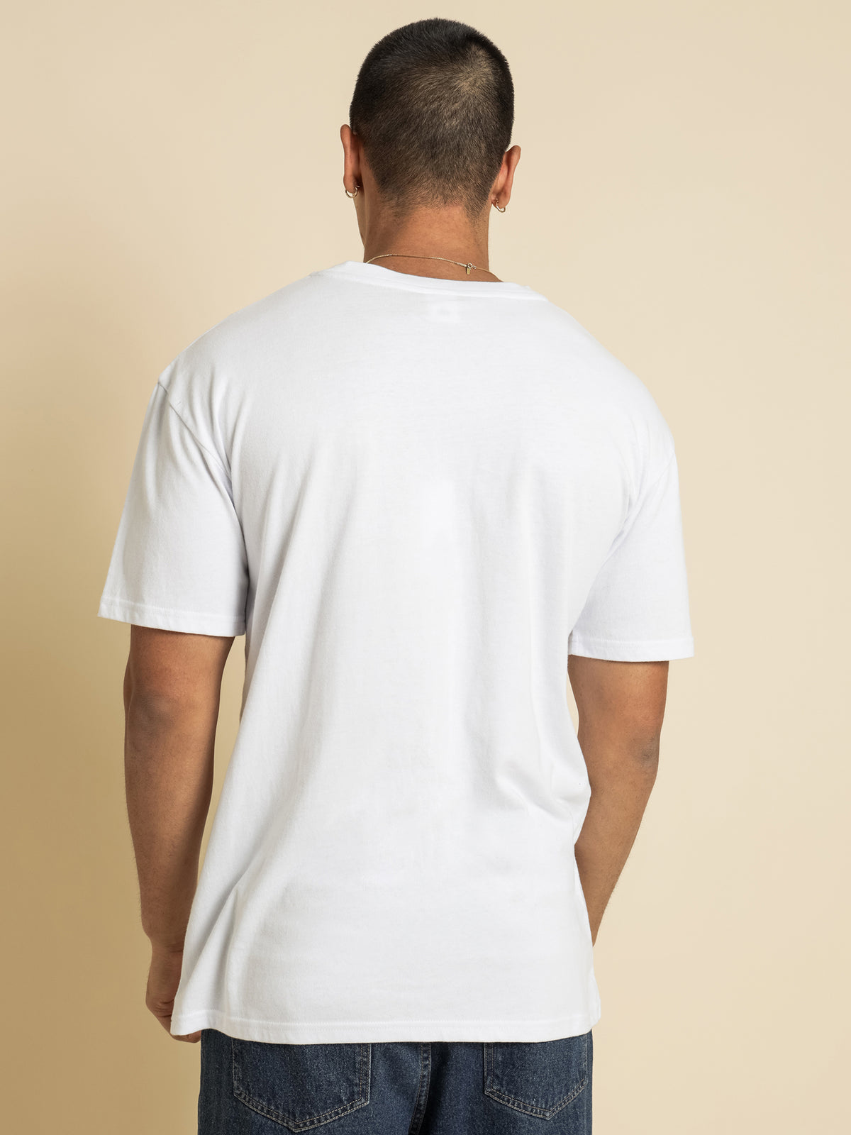 Slanted Logo T-Shirt in White