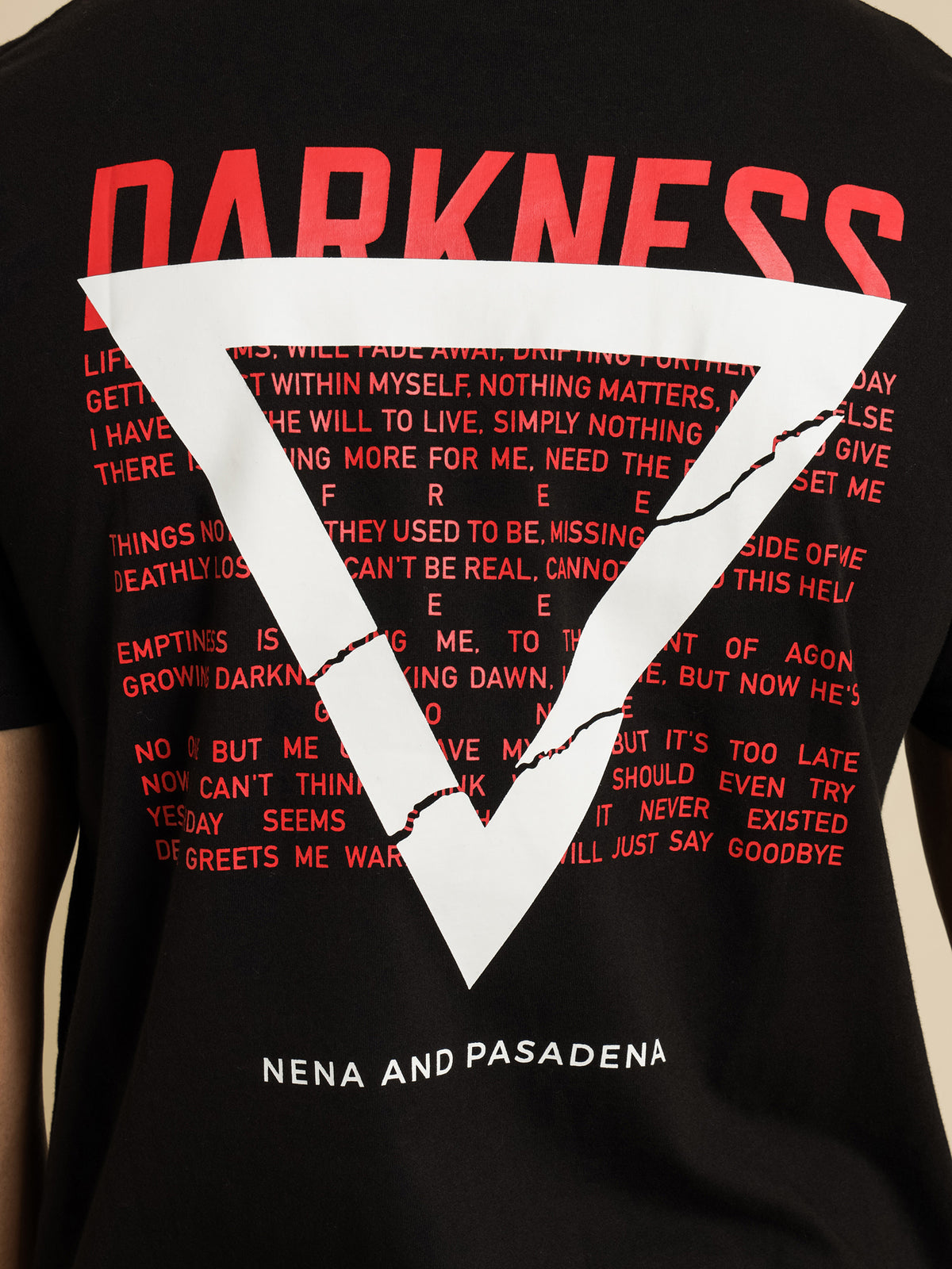 Nena and Pasadena Darkness Cape Back T-Shirt | Black