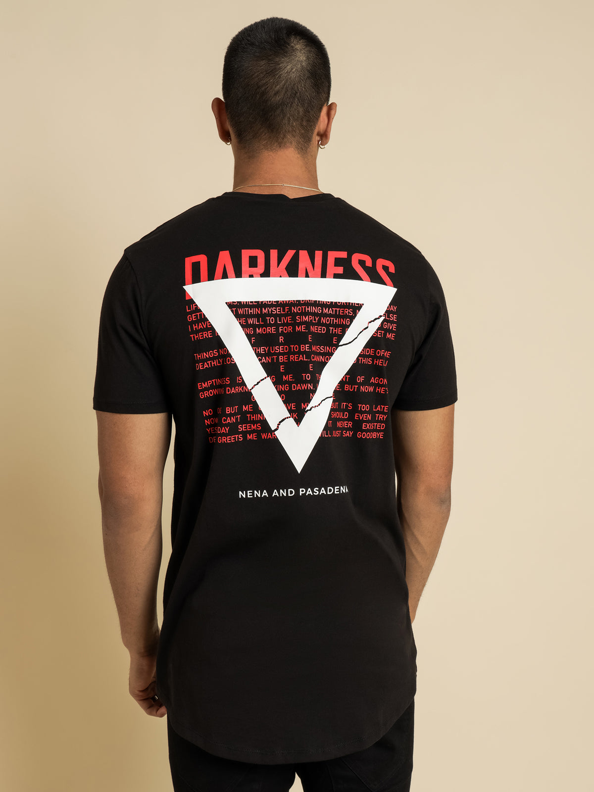 Nena and Pasadena Darkness Cape Back T-Shirt | Black