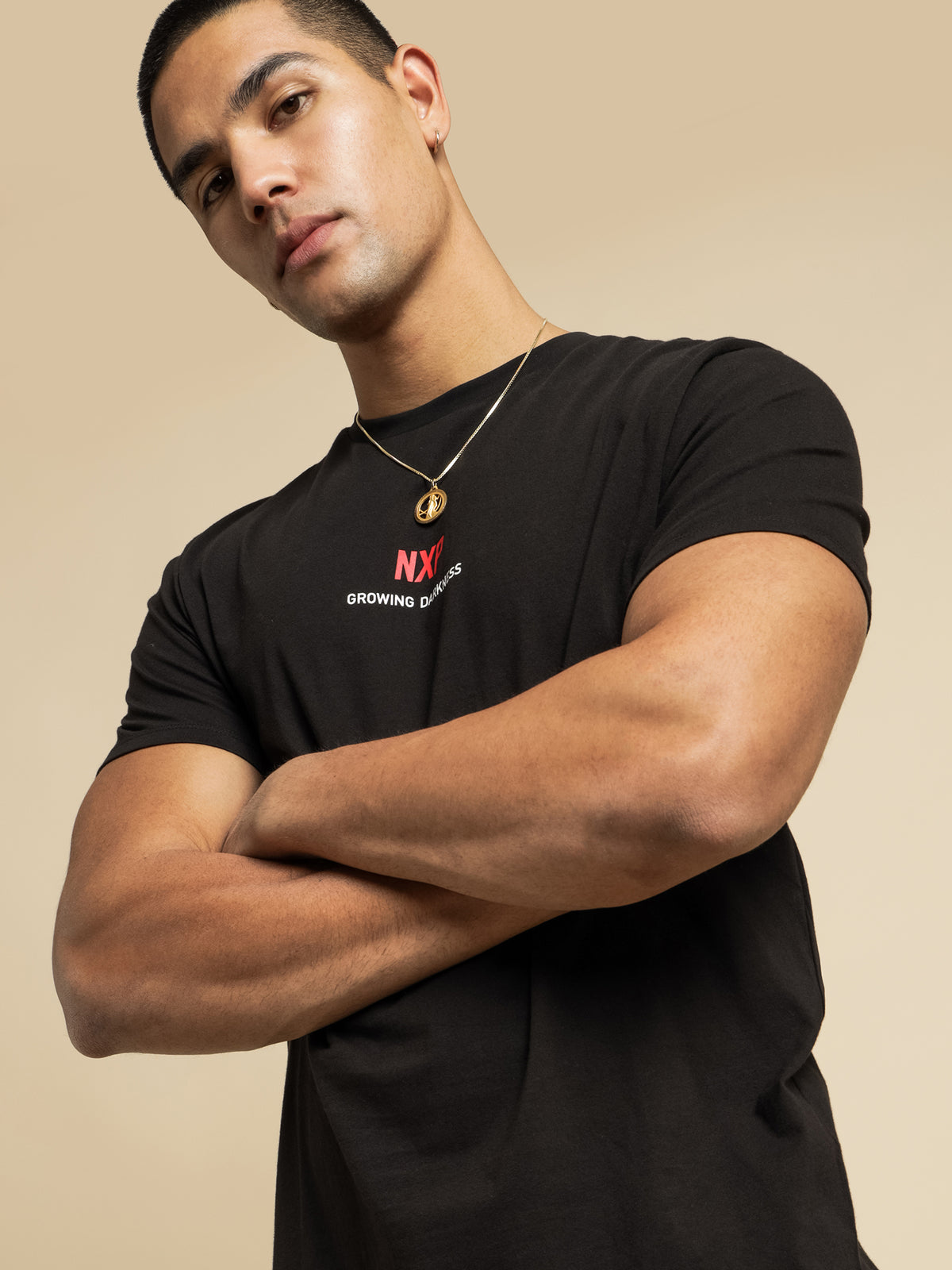 Nena and Pasadena Darkness Cape Back T-Shirt | Black