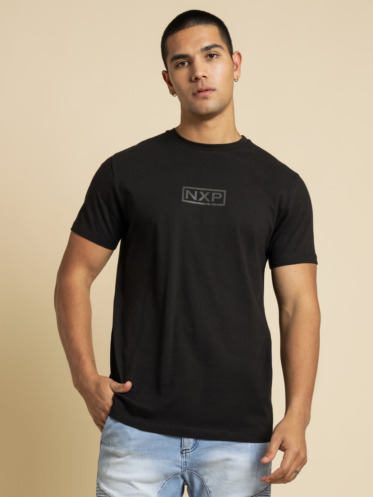 Collapse T-Shirt in Jet Black