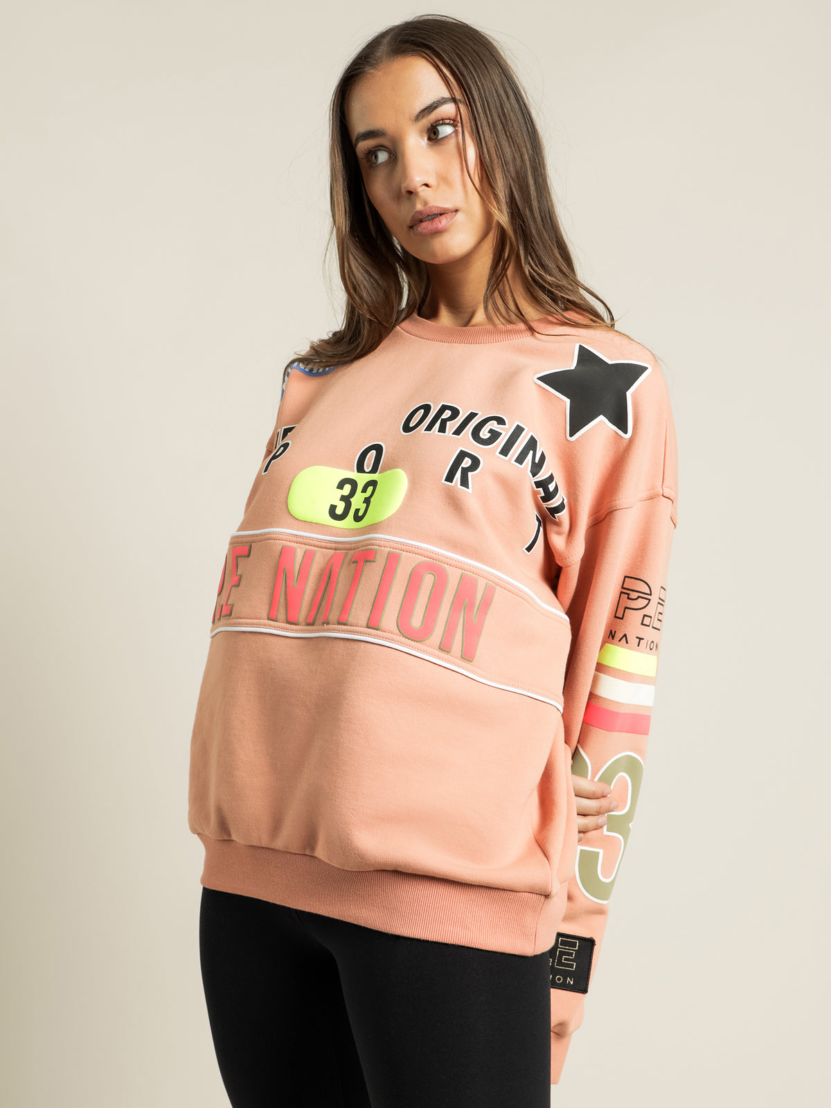 Pe Nation Eastbrook Sweater | Coral Mid