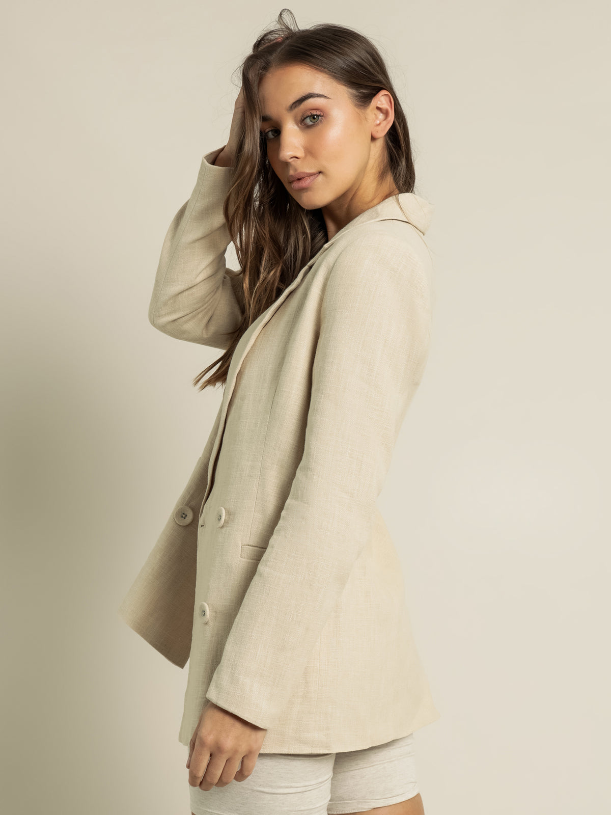 Nude Lucy Marvin Linen Blazer | Oat
