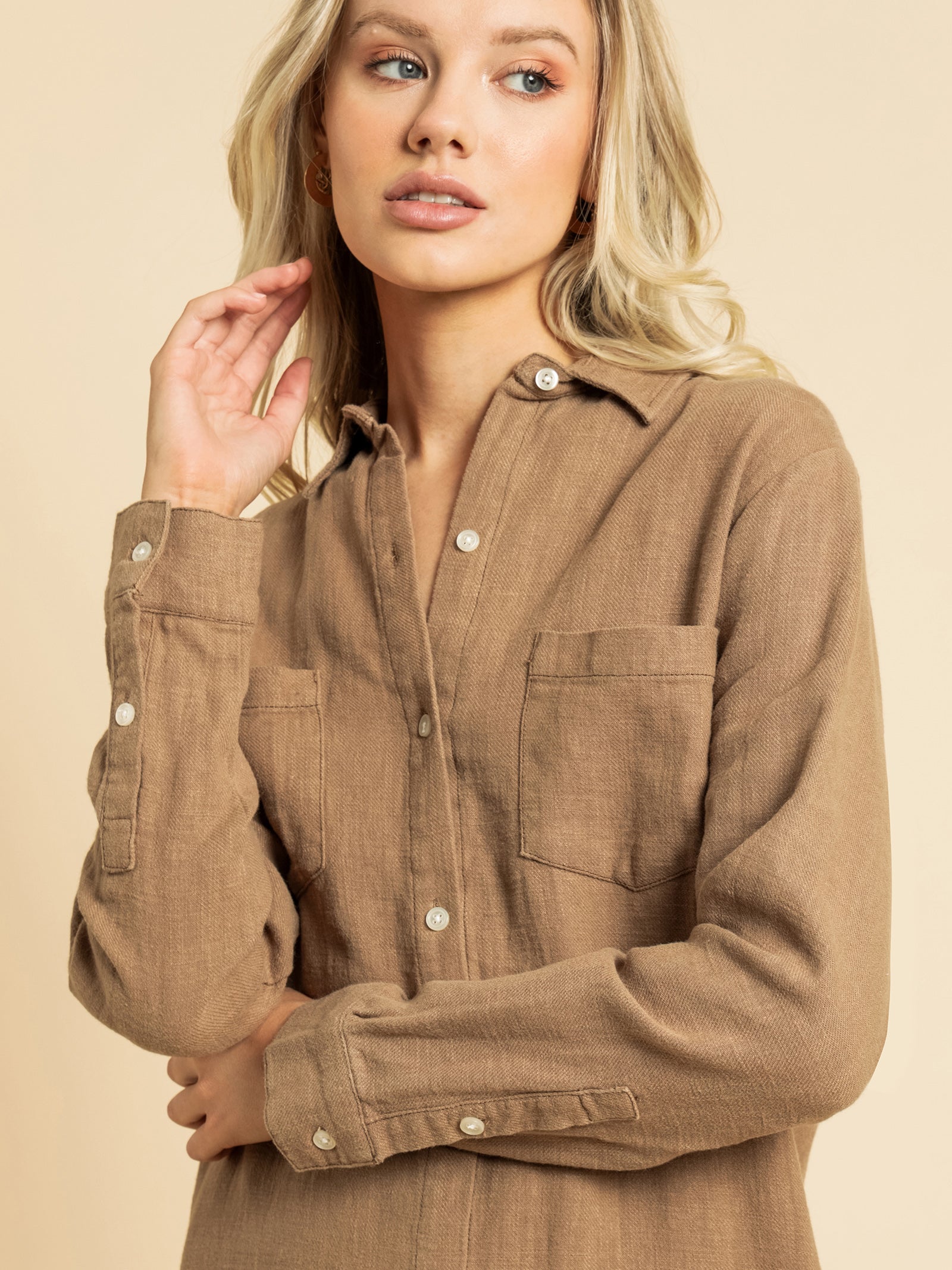 Marvin Linen Longline Shirt Dress