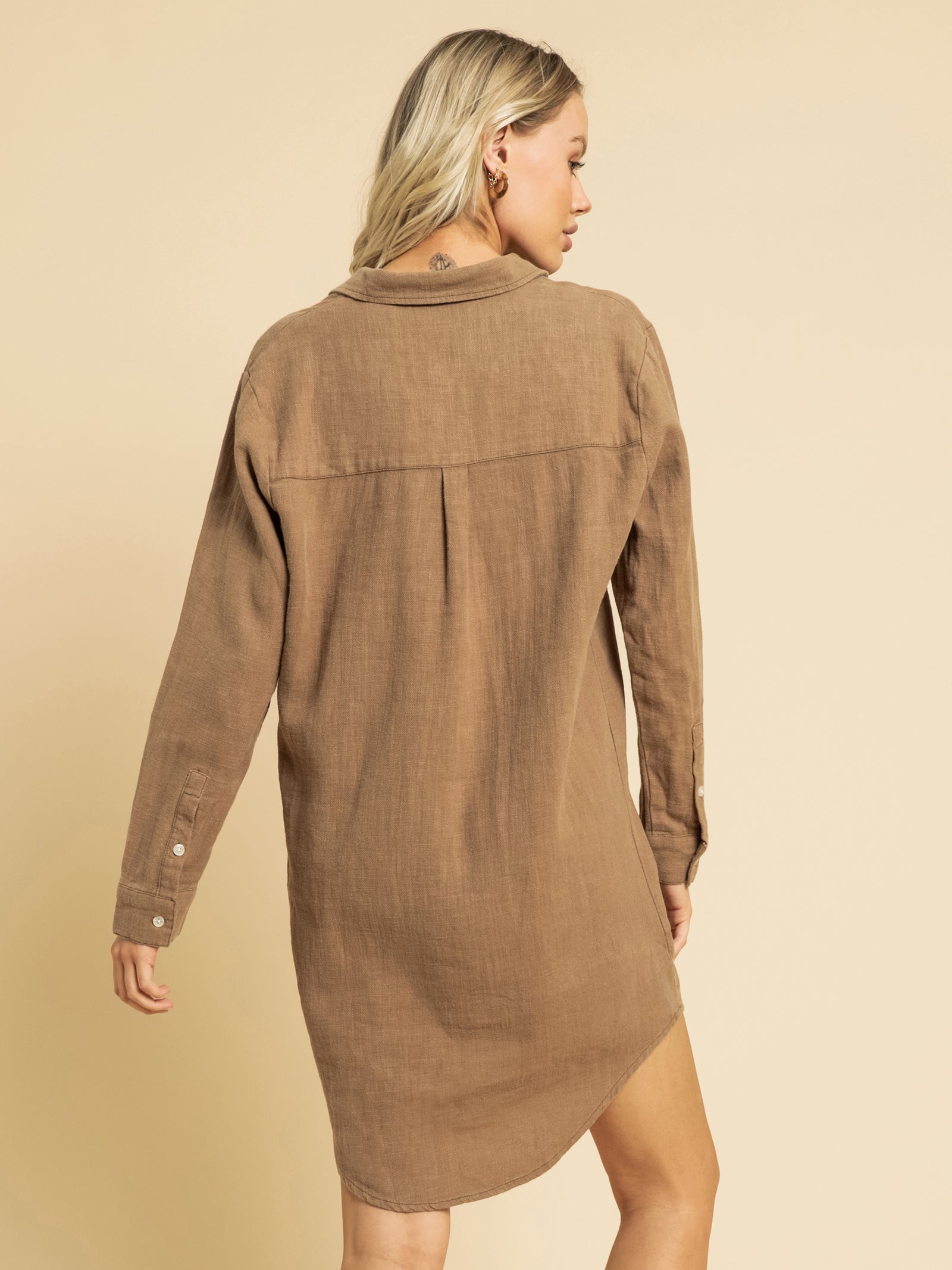 Marvin Linen Longline Shirt Dress