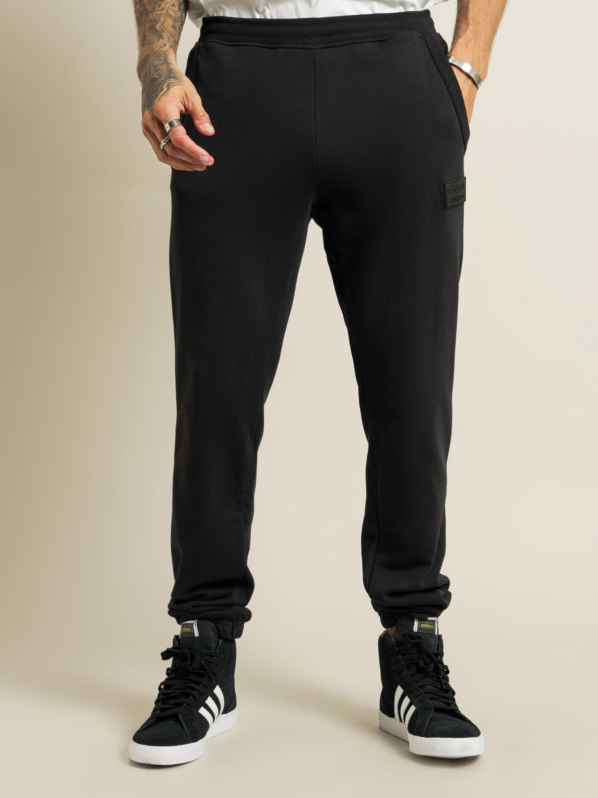 Silicone Sweatpants in Black