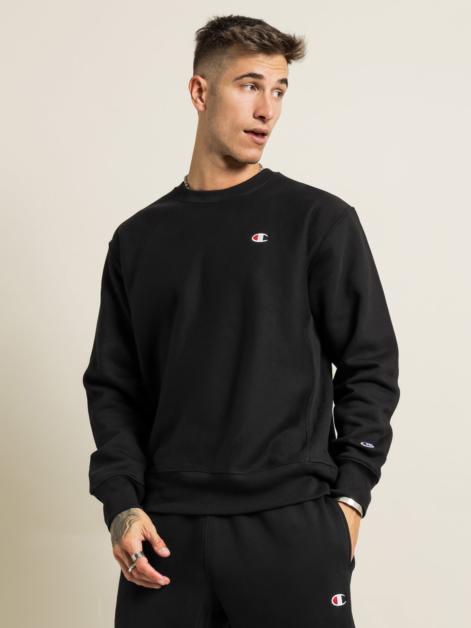 Reverse Weave Crew Jumper1