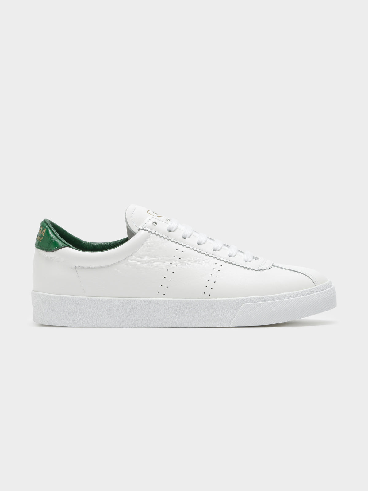Womens 2869 Club S Crocoback in White &amp; Green