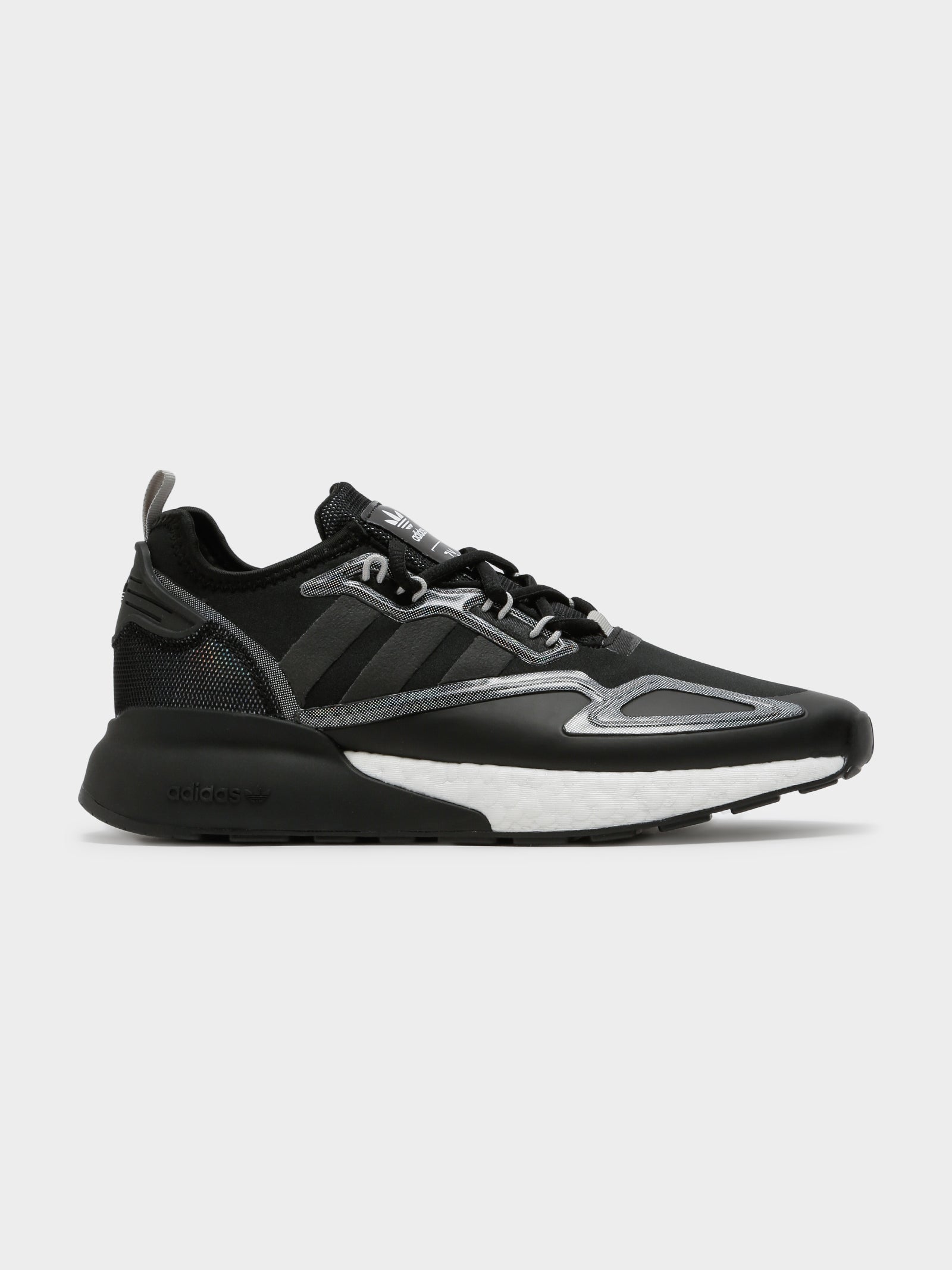 Adidas Womens ZX 2K Boost Sneakers Black/White | Glue Store