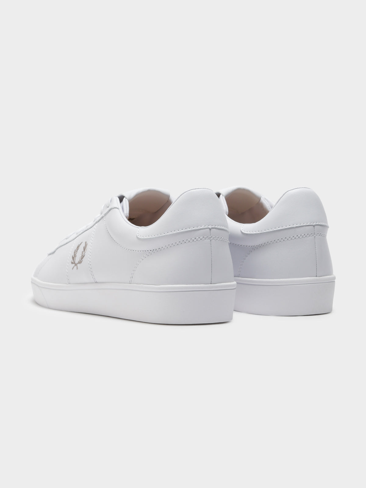 Mens Spencer Leather Sneakers in White