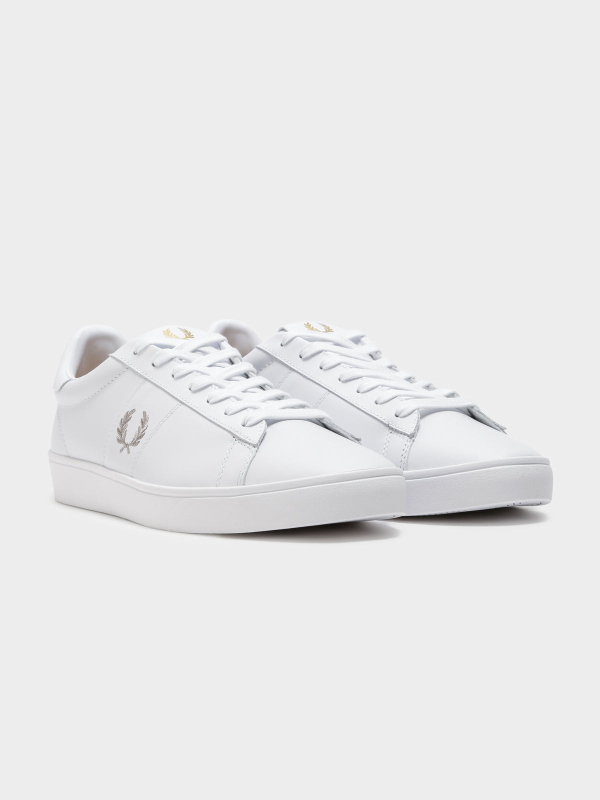 Mens Spencer Leather Sneakers in White
