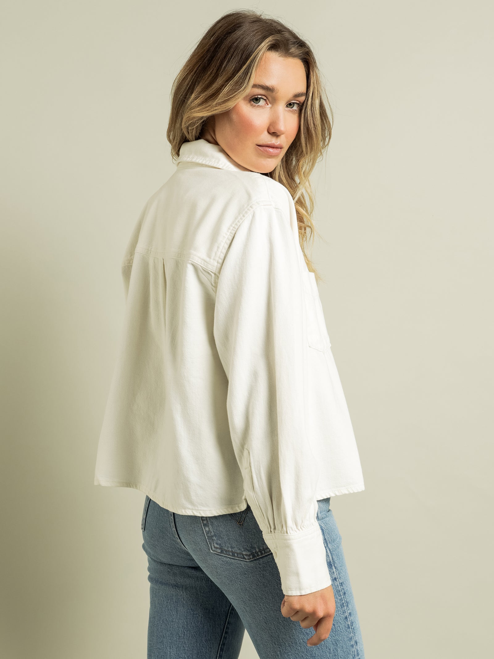 Zoey Utility Pleated Shirt