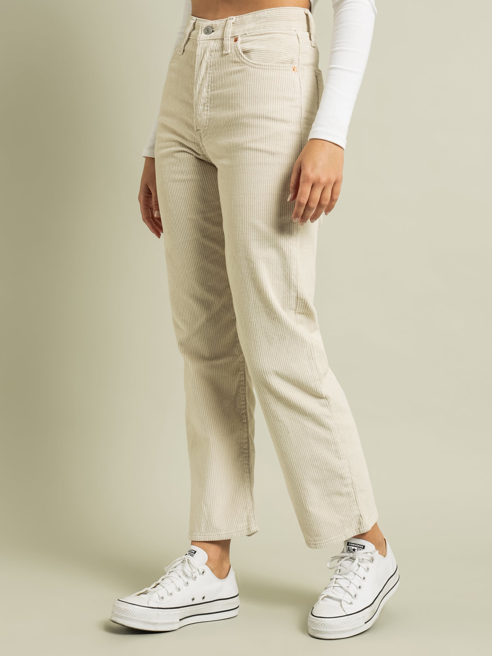 Ribcage Straight Ankle Corduroy Pants