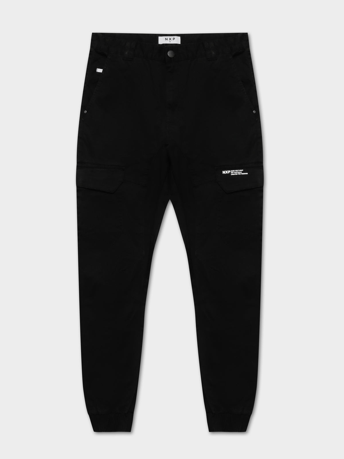 Nena And Pasadena Sabre Fixed Waist Cargo Pants | Black