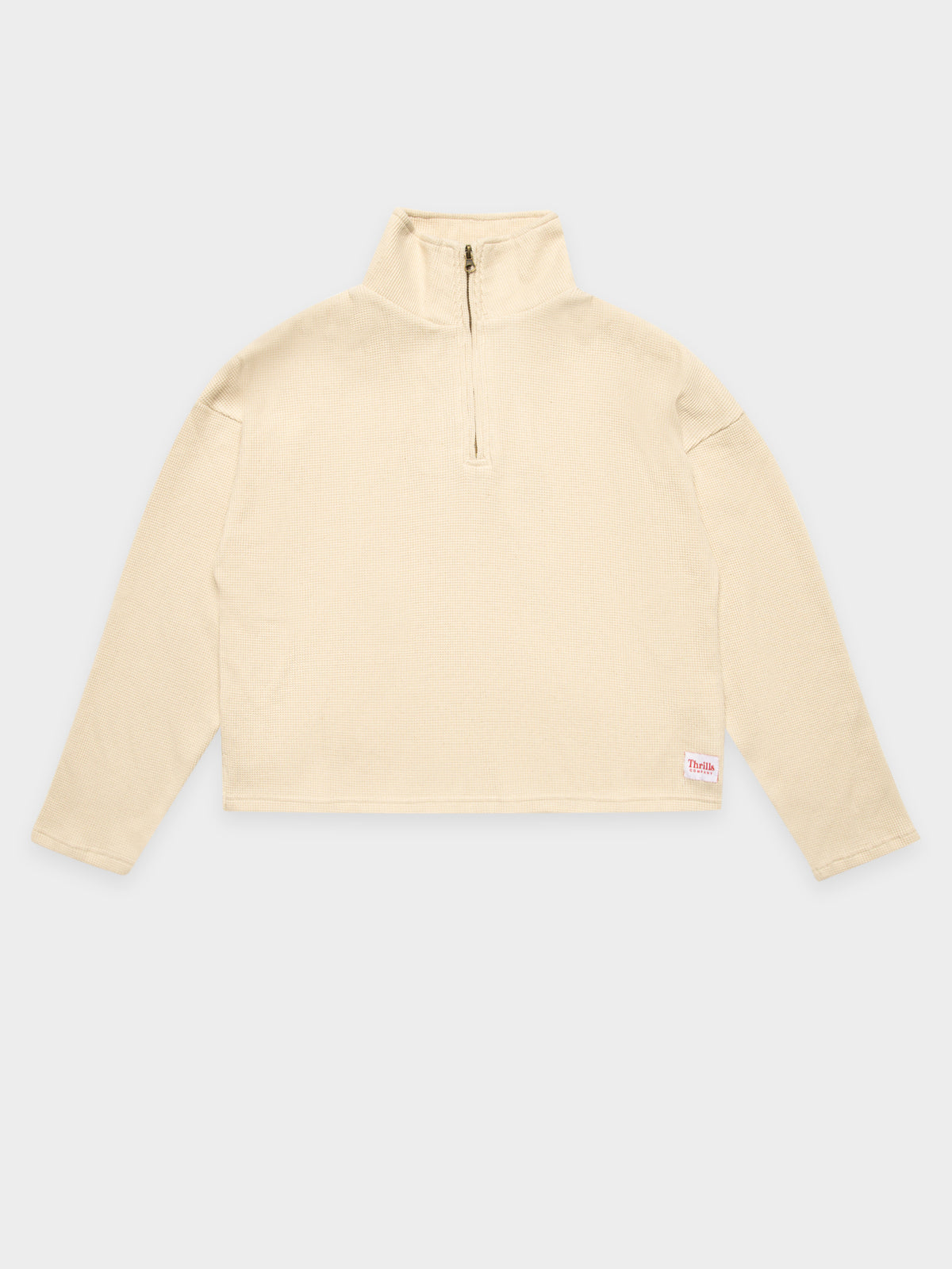 Thrills Hiatus 3/4 Zip Pullover | Unbleached