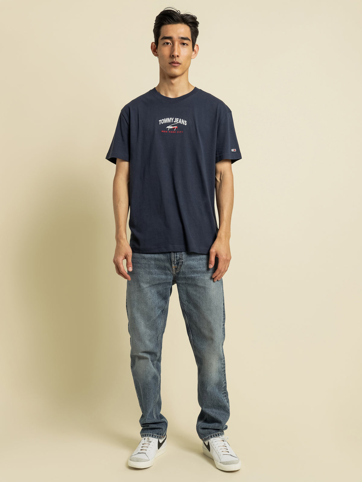 Timeless Tommy Script T-Shirt in Twilight Navy