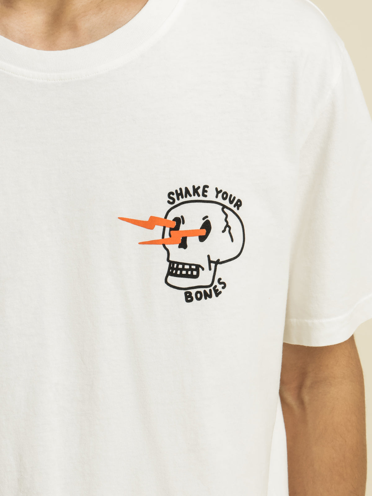 Roy Shake Your Bones T-Shirt in White