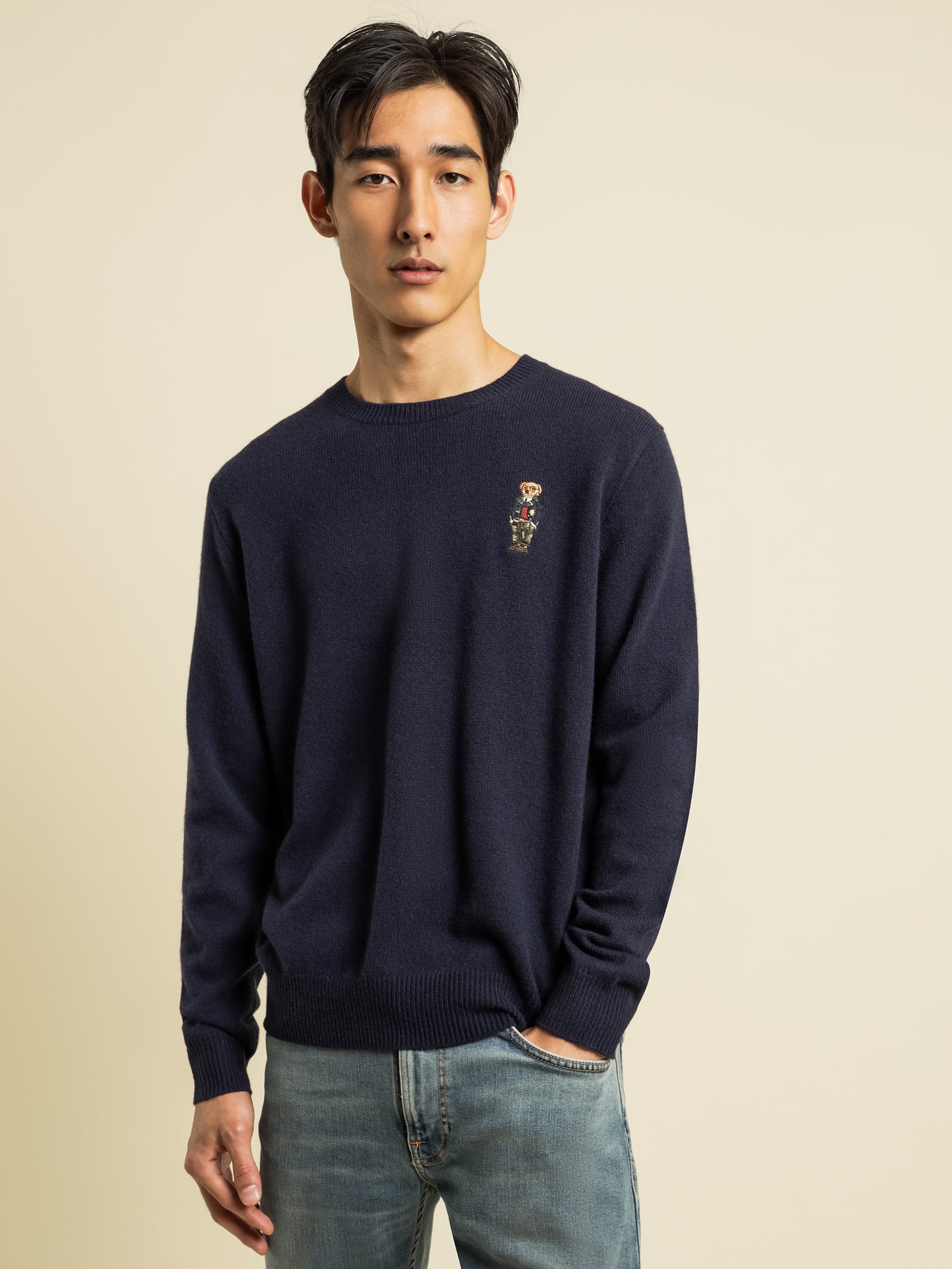Long Sleeve Knit Polo Sweat