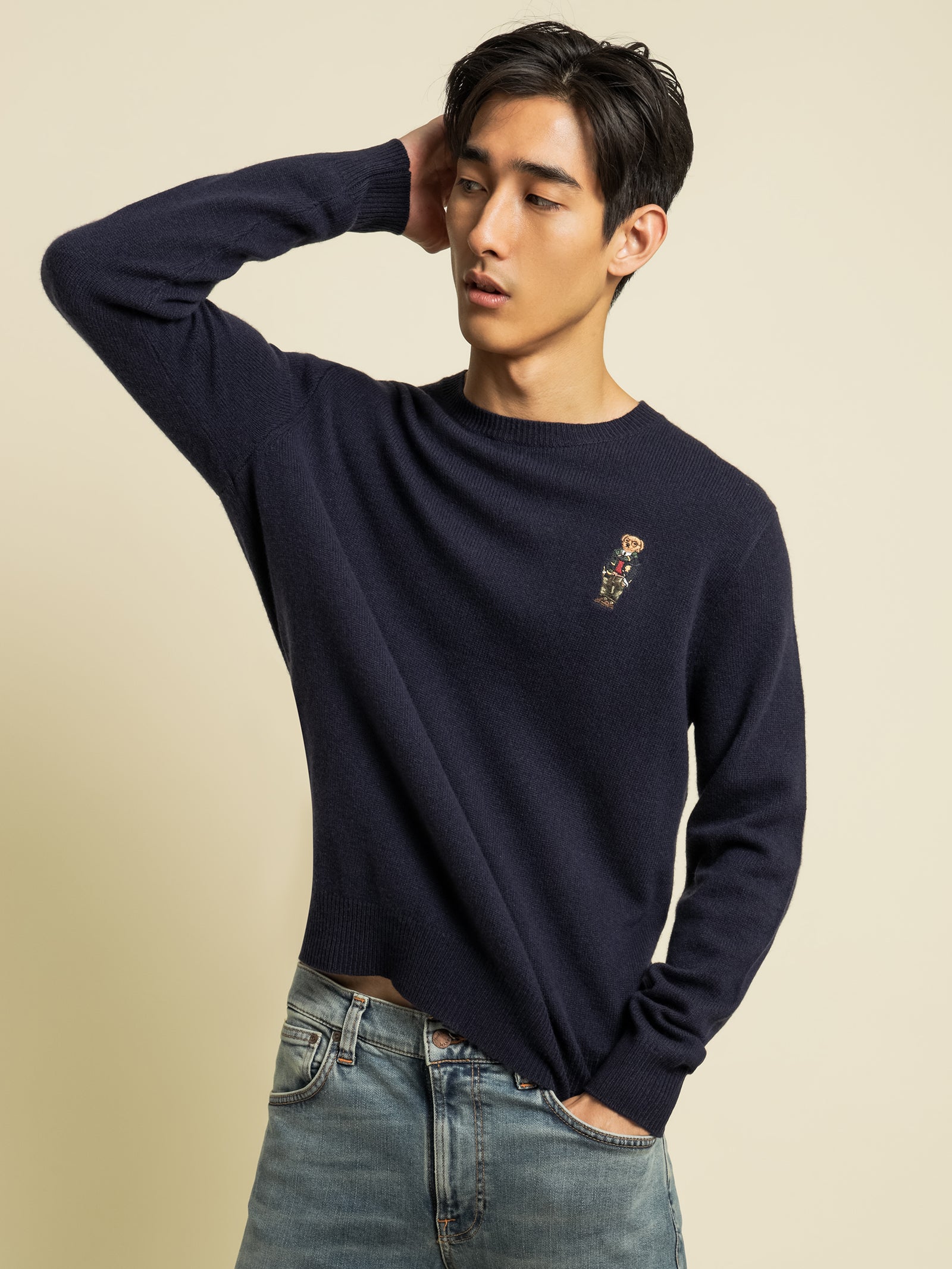 Long Sleeve Knit Polo Sweat