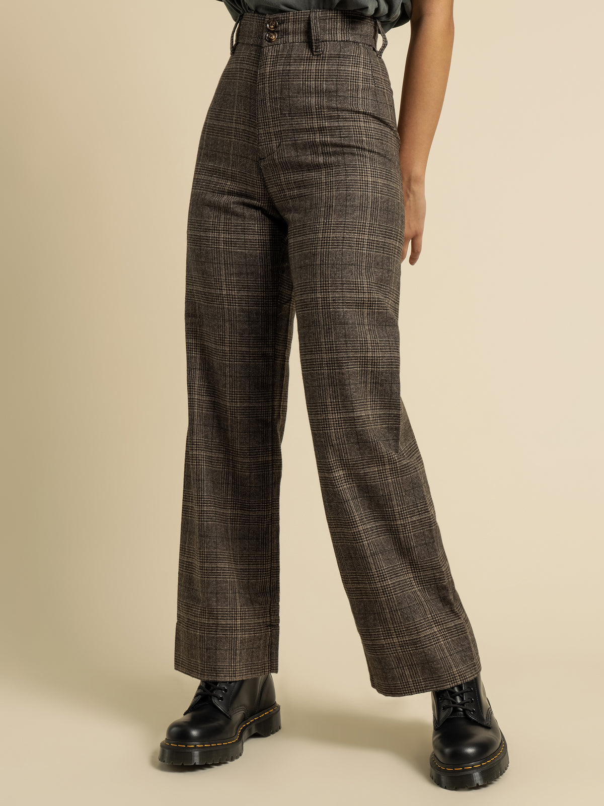 Bonnie Suiting Pants in Black Check