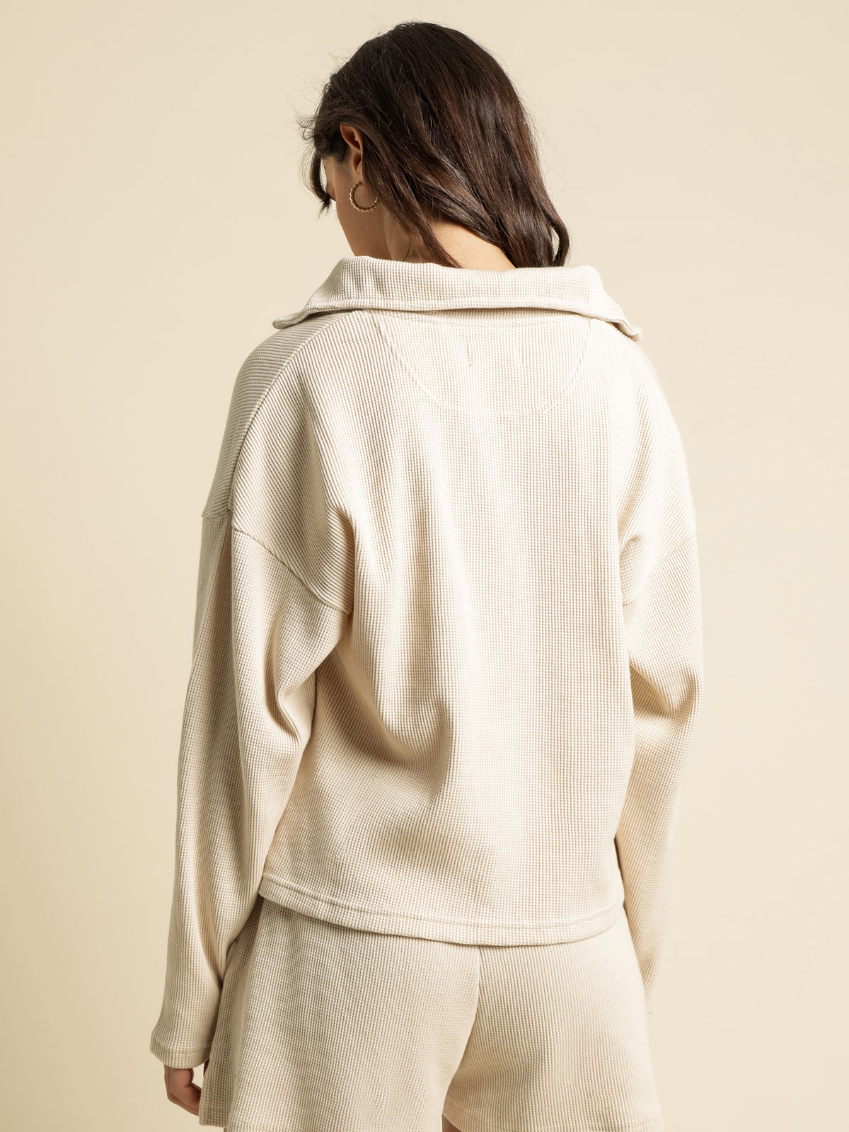 Thrills Hiatus 3/4 Zip Pullover | Unbleached