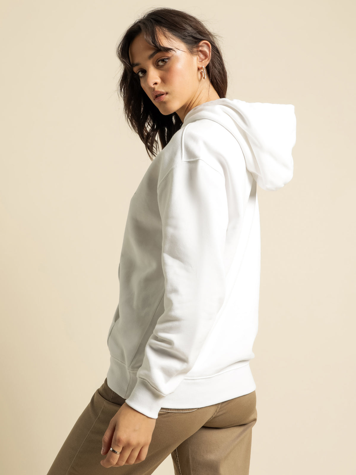 Hooded Sweater in White