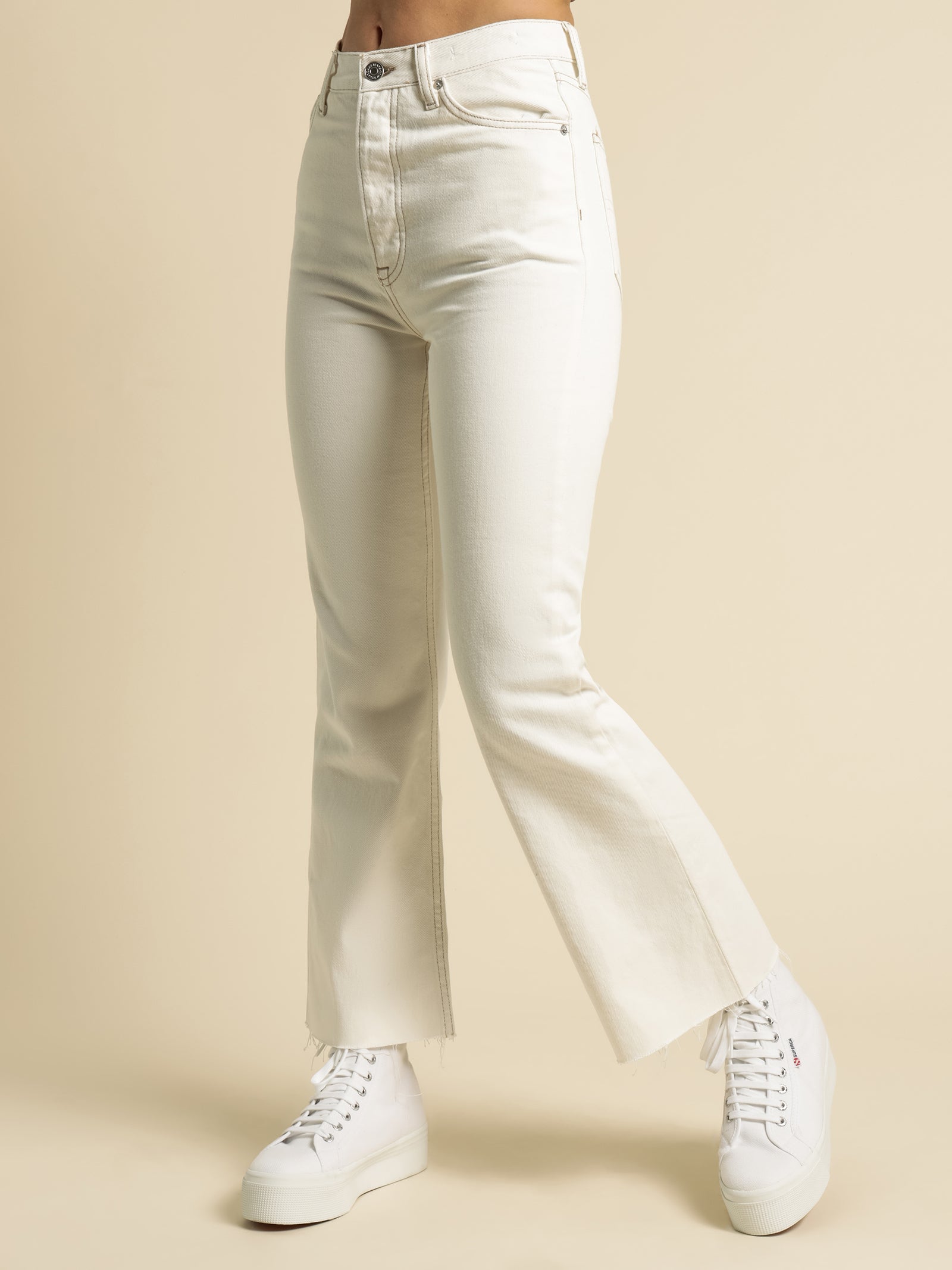 Harper High Rise Flare Ankle BF Jeans