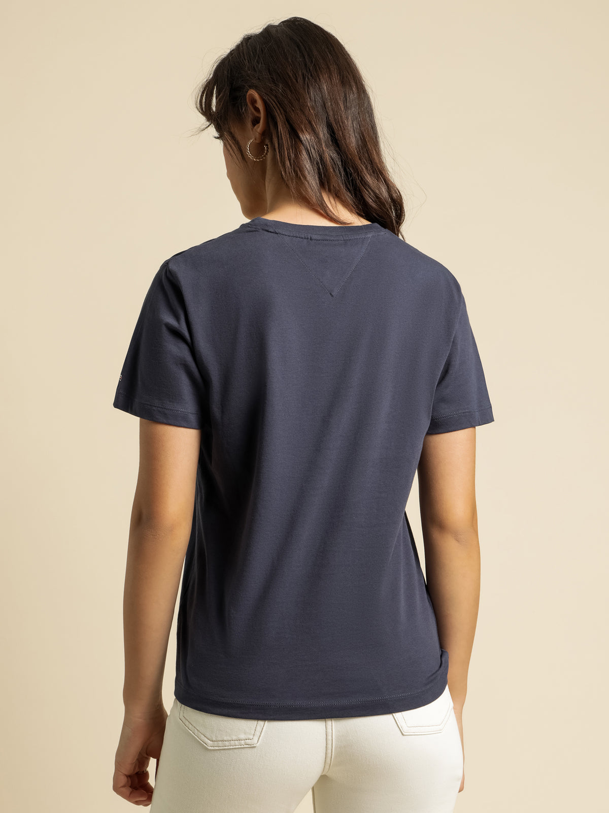 Relaxed College Logo T-Shirt in Twilight Navy