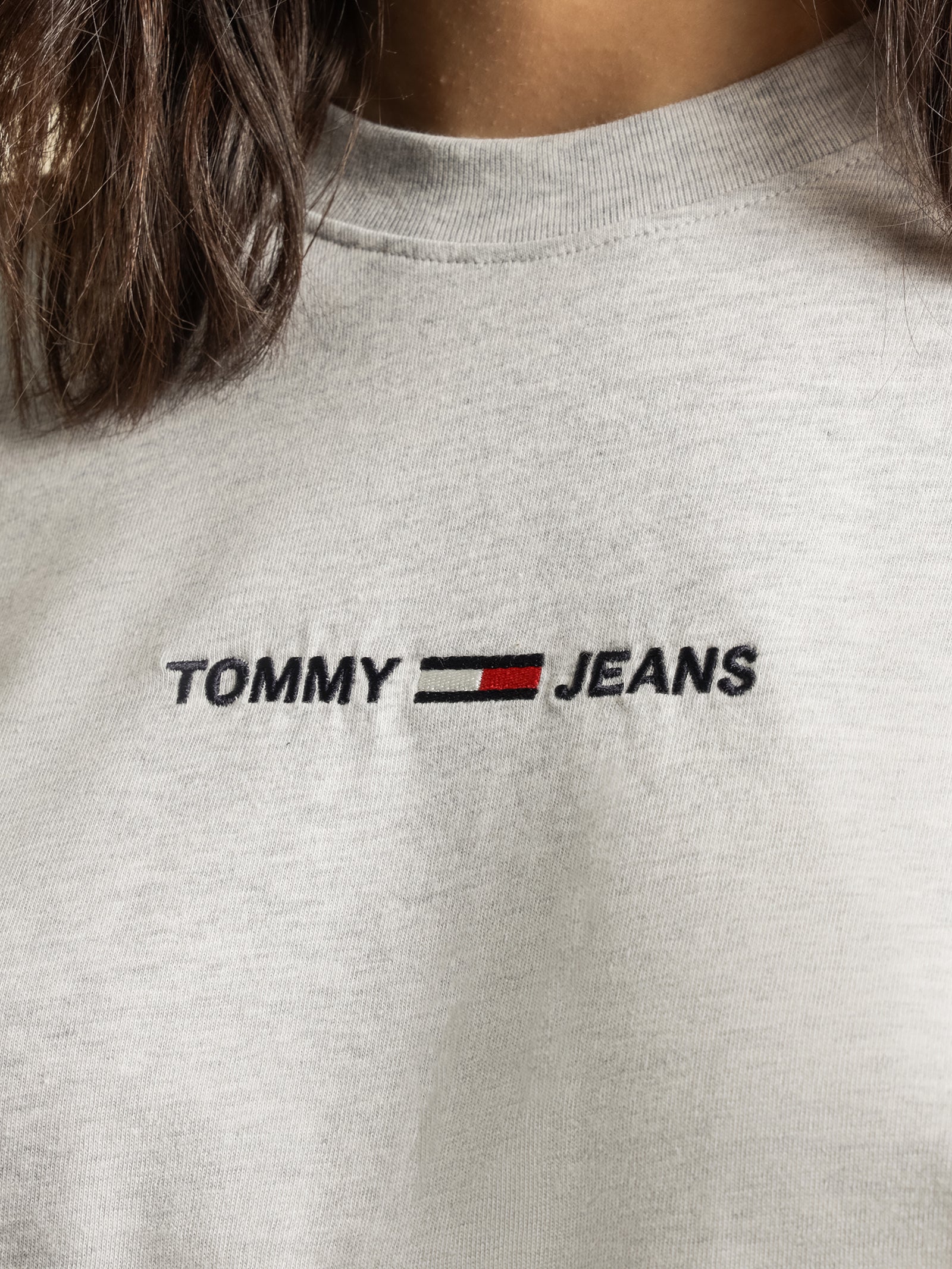 Boxy Crop Linear Logo T-Shirt