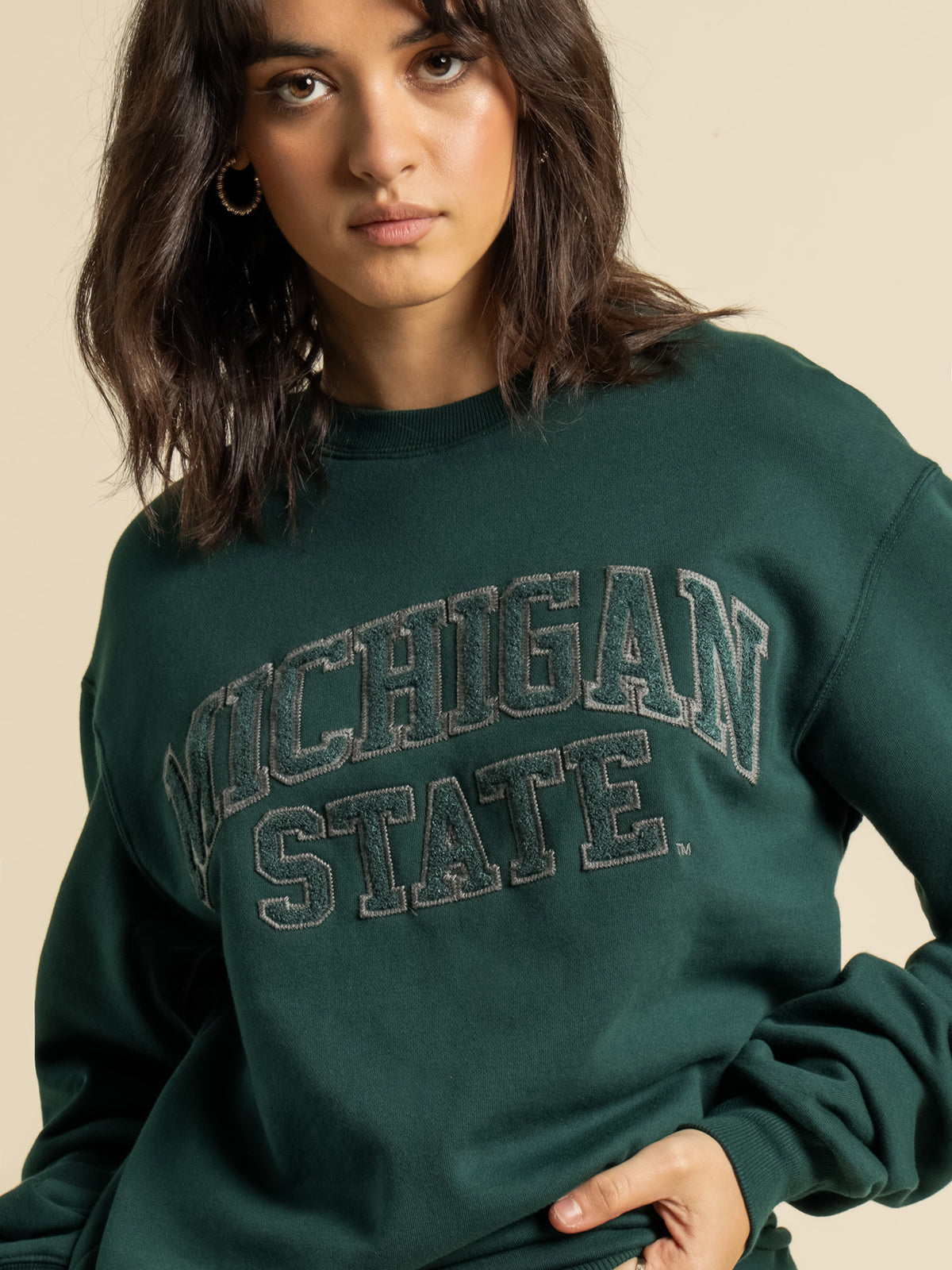 Michigan State University Chanille Crew in Green