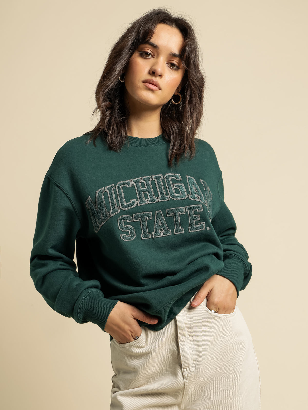 Michigan State University Chanille Crew in Green