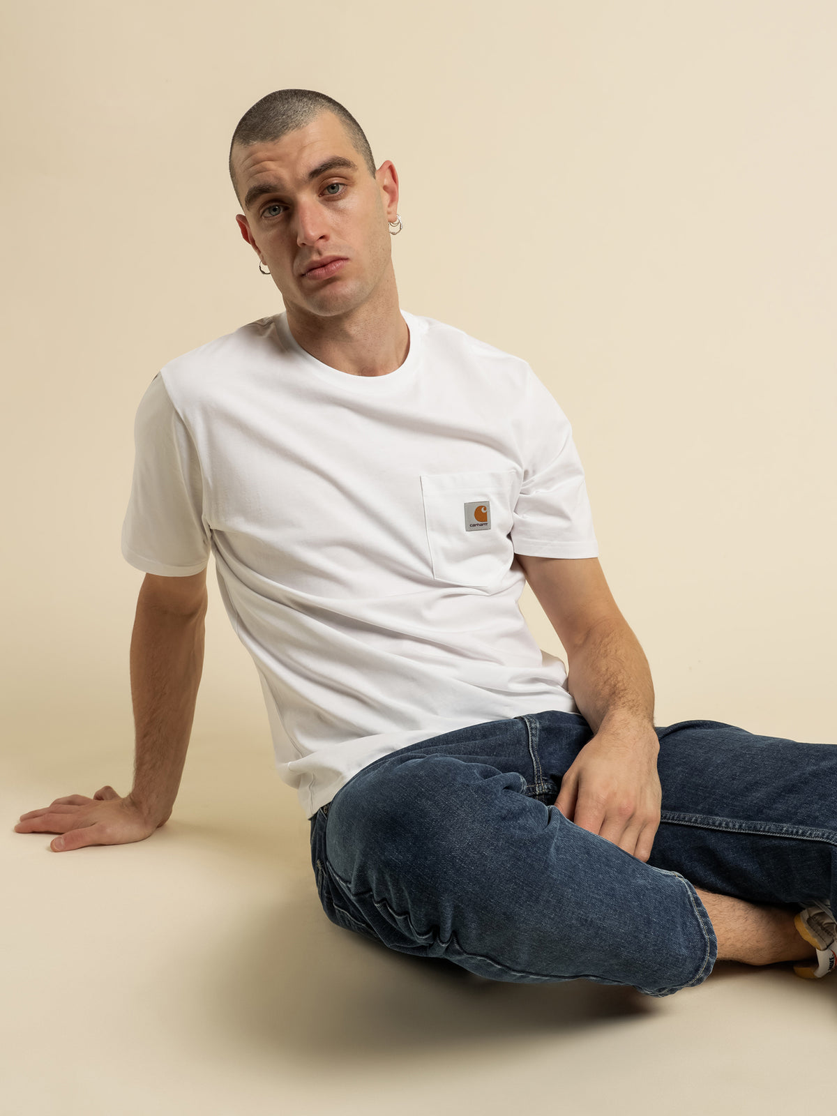 Pocket Short Sleeve T-Shirt in White