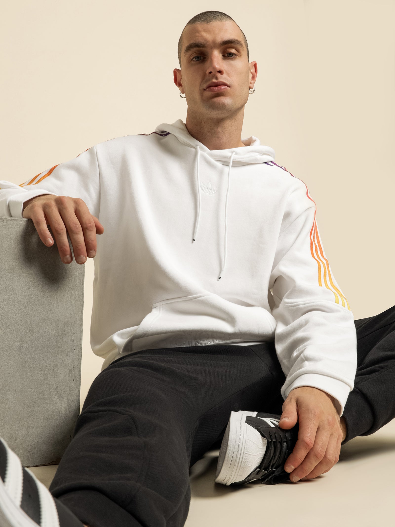 Adidas Sportswear Adidas Originals Trefoil Hoodie White Adidas