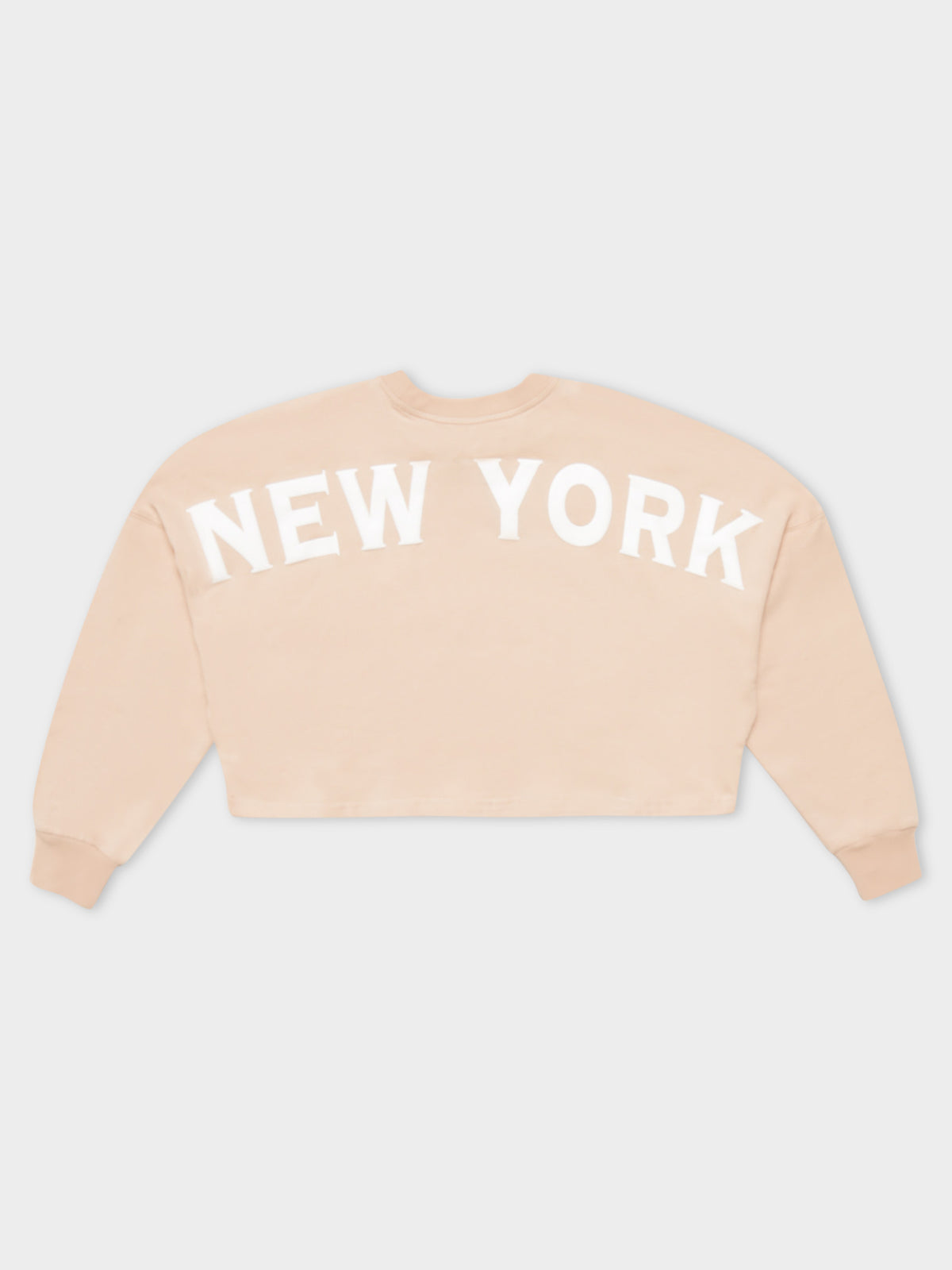 Majestic Rando NY Yankees Long Sleeve Crop T-Shirt | Peach