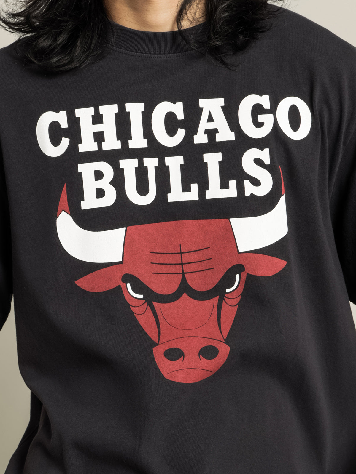 Vintage Bulls Back TO Bulls T-Shirt in Faded Black
