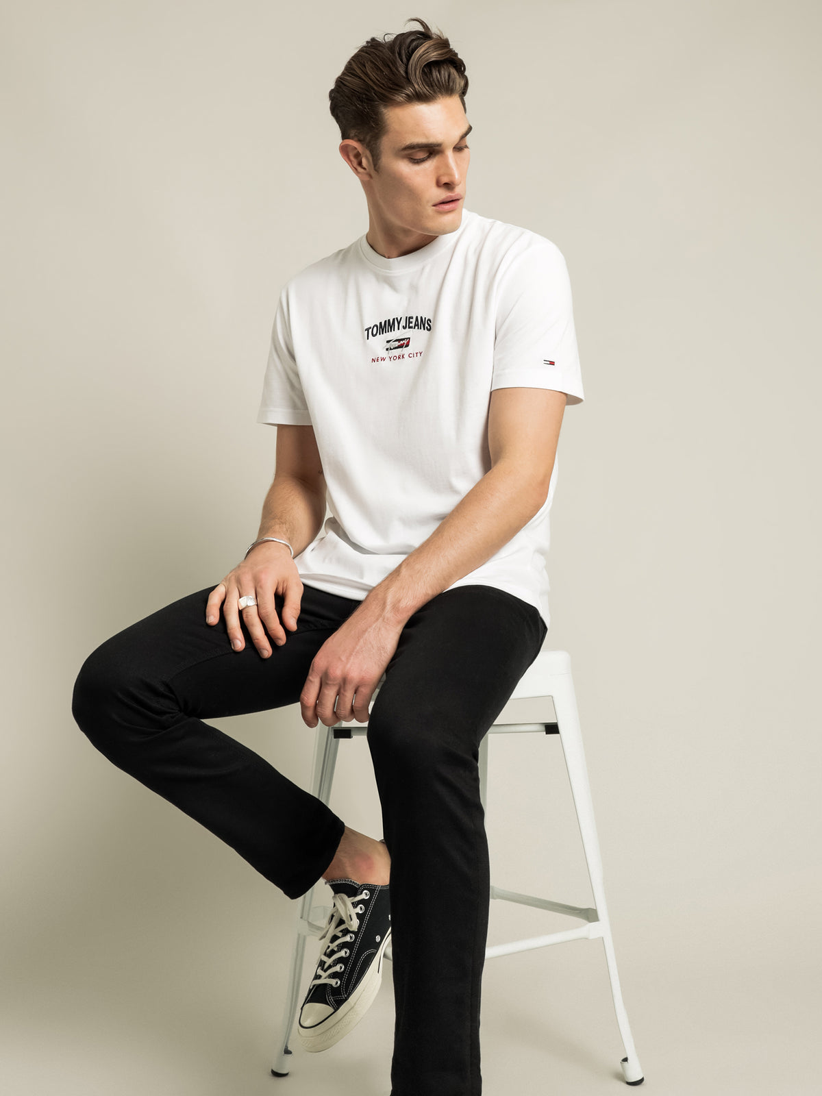 Timeless Tommy Script T-Shirt in White