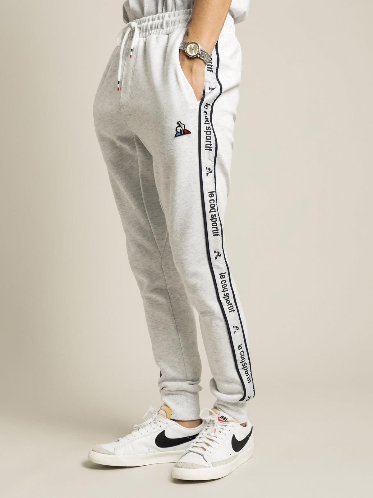 Royale Track Pants in Snow Marle