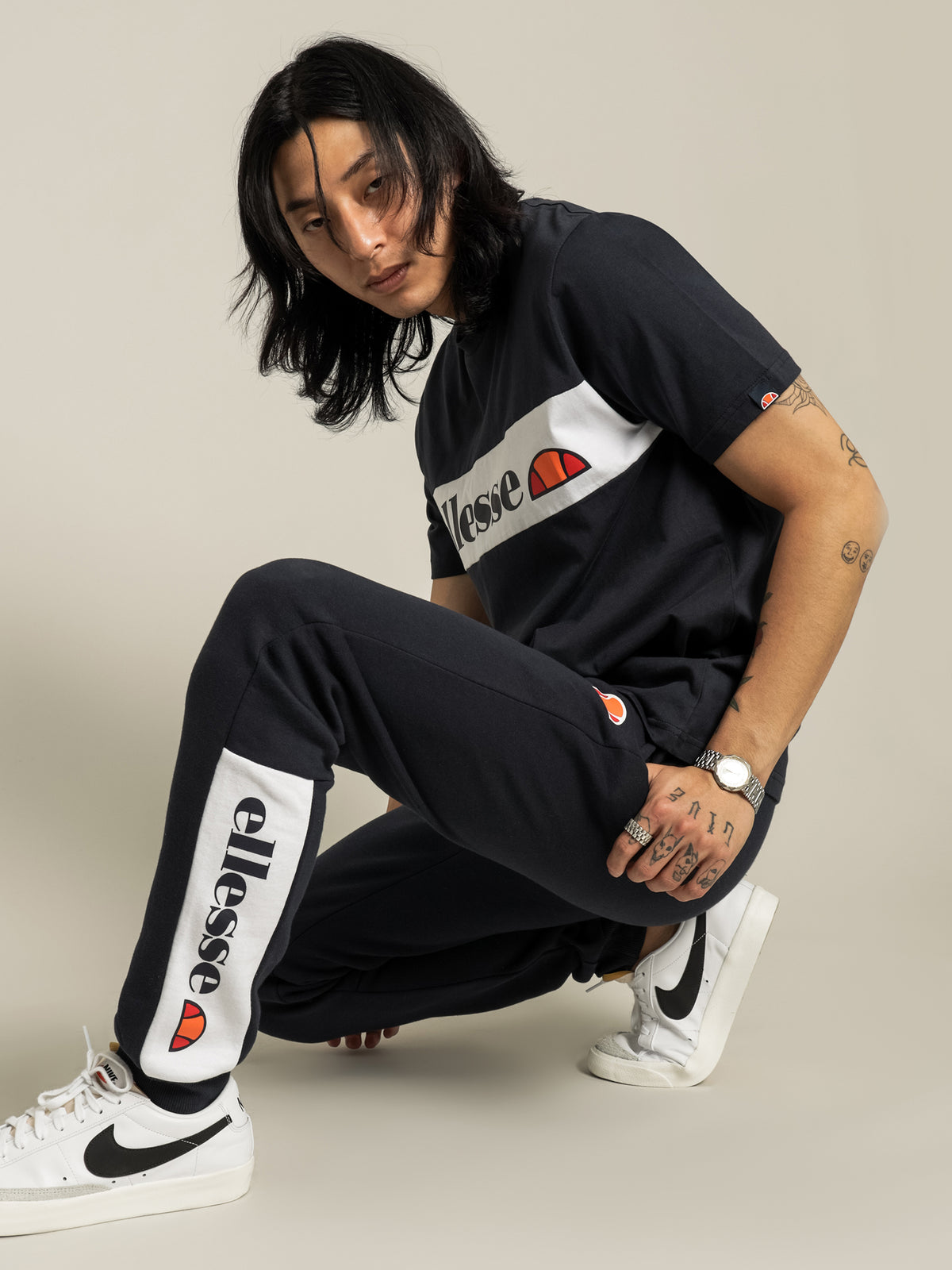 Quensio Track Pants in Navy