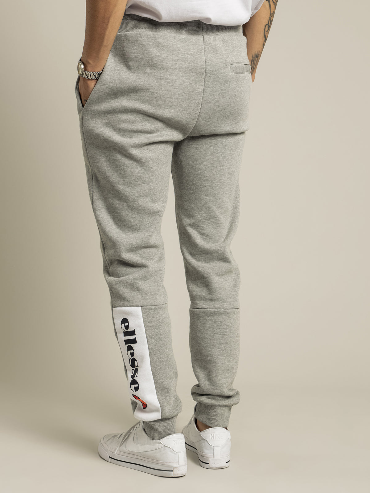 Quenso Track Pants in Grey Marle