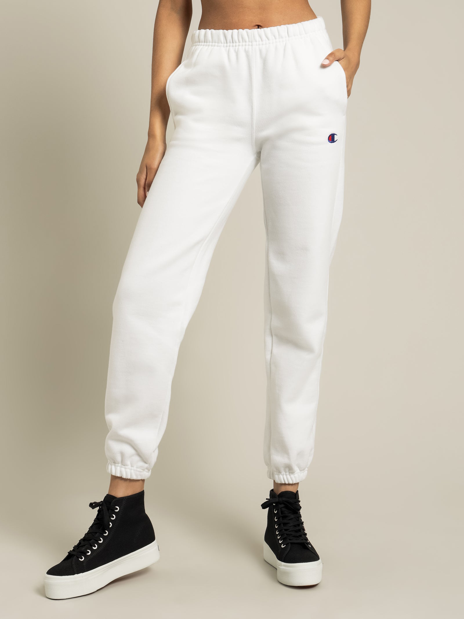 Reverse Weave Small Logo Track Pants