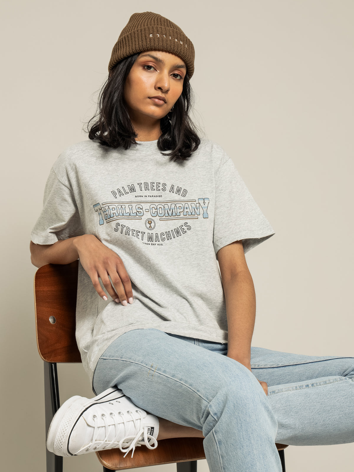 Thrills Diversion Merch Fit T-Shirt | Snow Marle