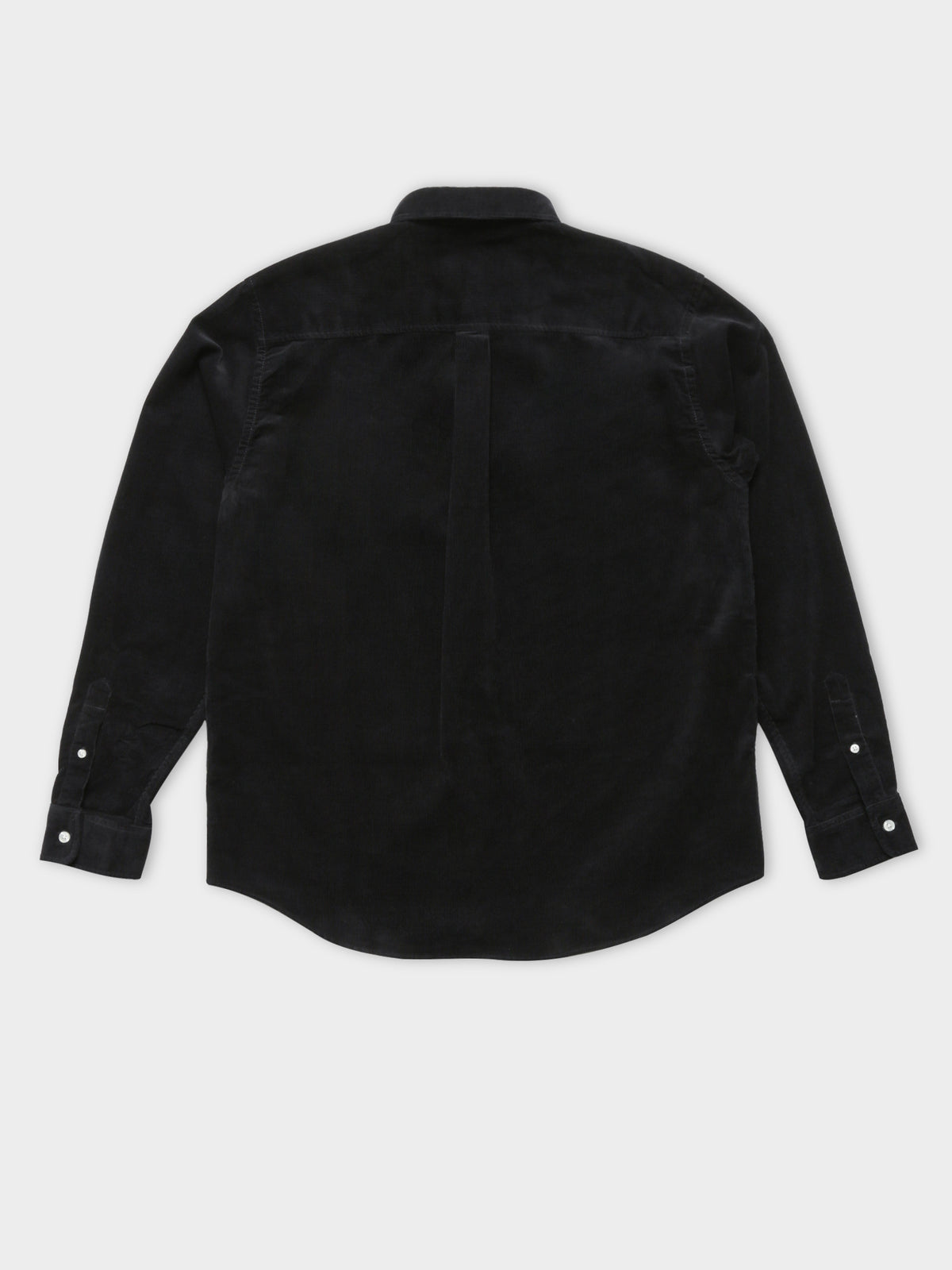 Long Sleeve Madison Cord Shirt in Dark Navy &amp; Limoncello