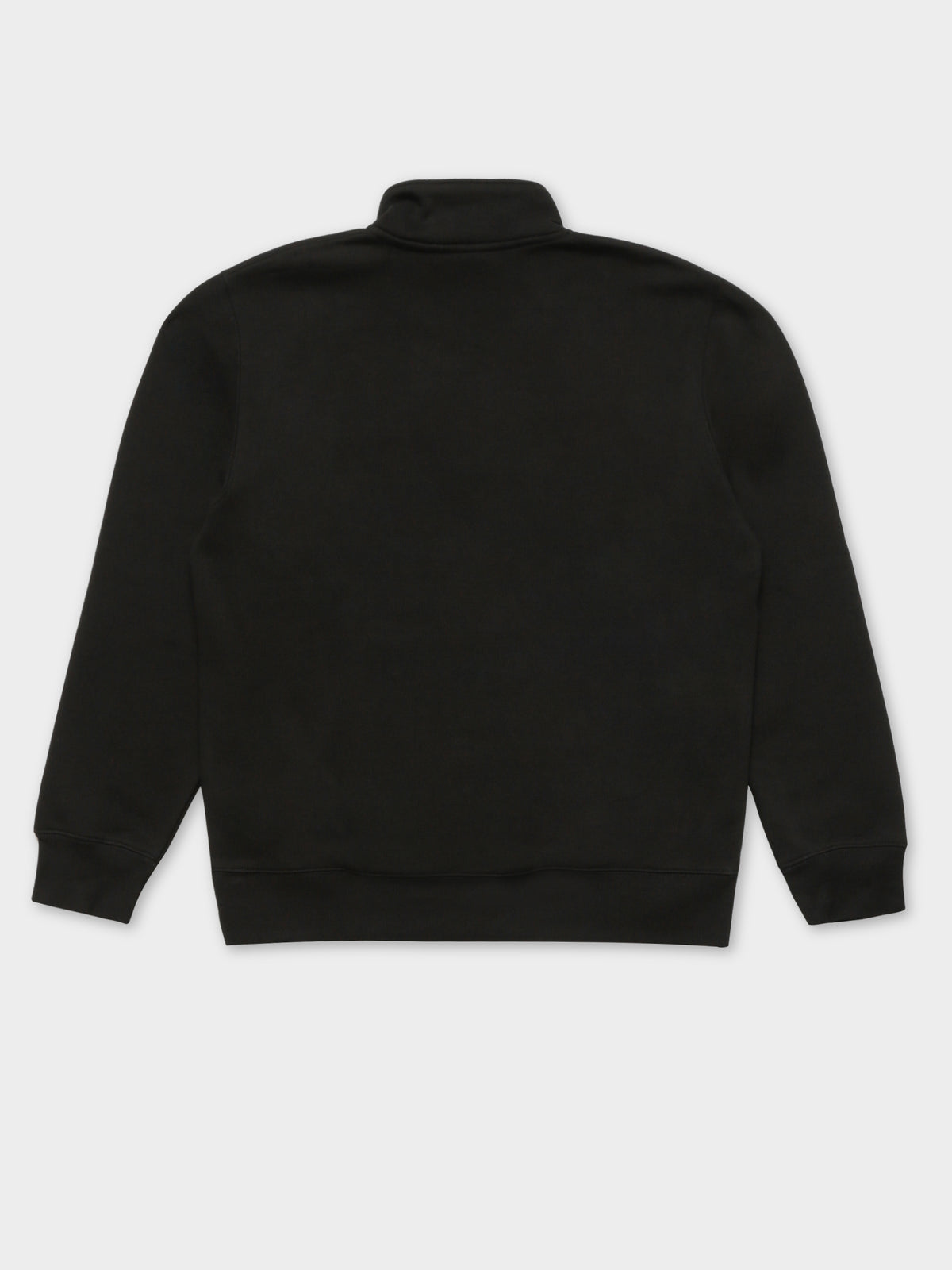 Chase Neck Zip Sweat in Black