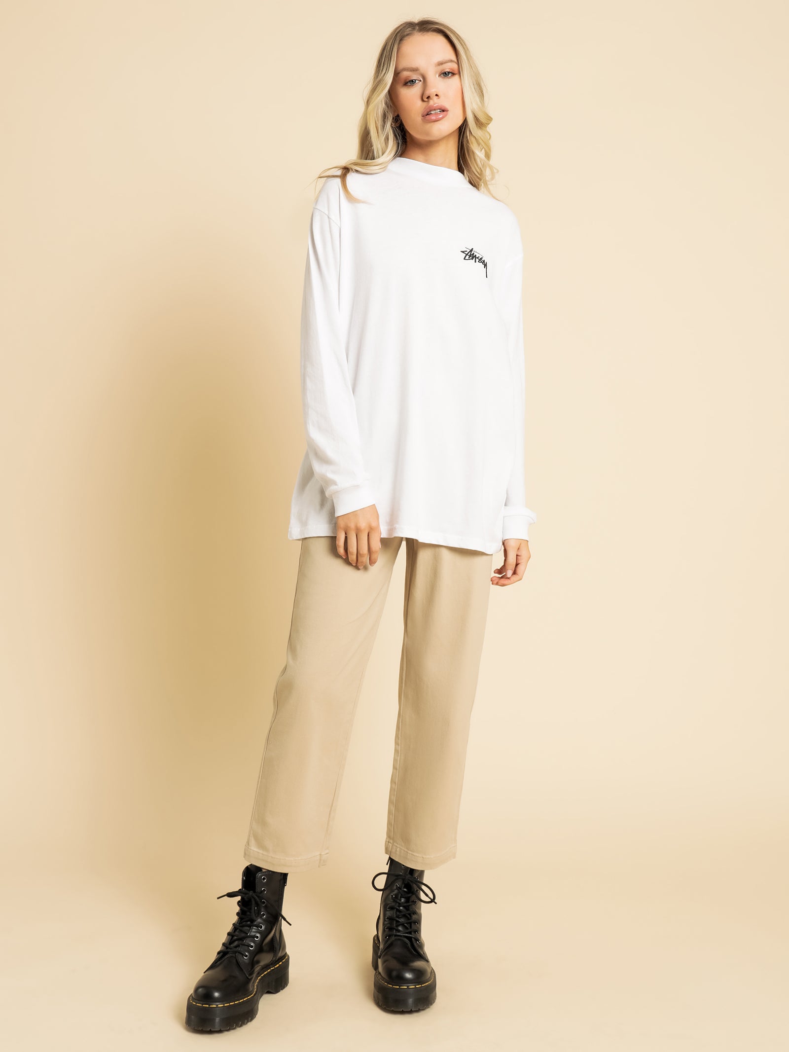 Shrooms Mock Neck Long Sleeve T-Shirt